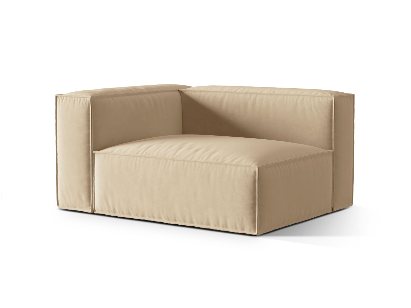 Elegantes Nuria Velour 2-Sitzer Sofa in Nude-Paris, ideal für stilvolle Wohnräume, präsentiert von Micadoni.