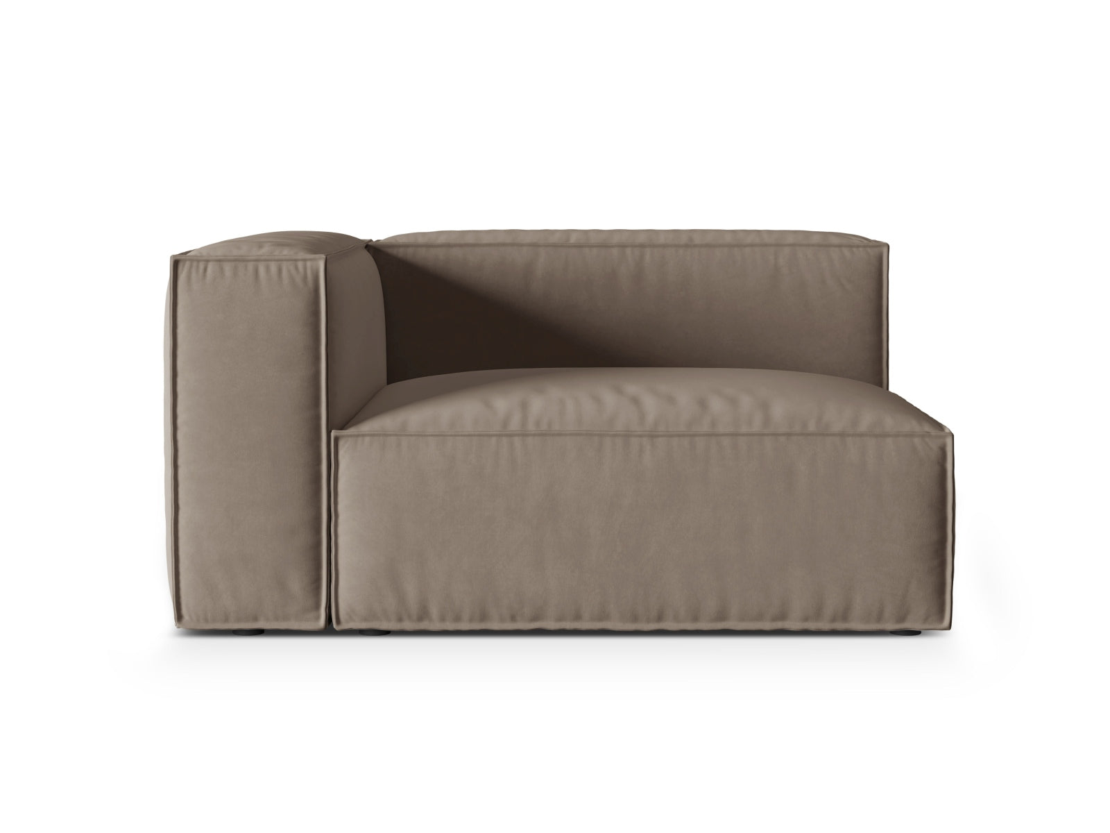 Nuria Velour links Modular Sofa 2 Sitzer in Warm grey präsentiert im Onlineshop von KAQTU Design AG. Modulares Sofa ist von Micadoni
