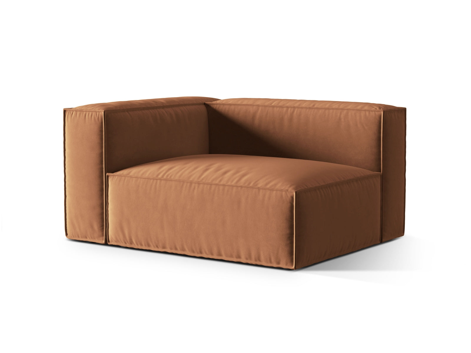 Elegantes Nuria Velour 2-Sitzer Sofa in Honey-Paris, ideal für stilvolle Wohnräume, präsentiert von Micadoni.