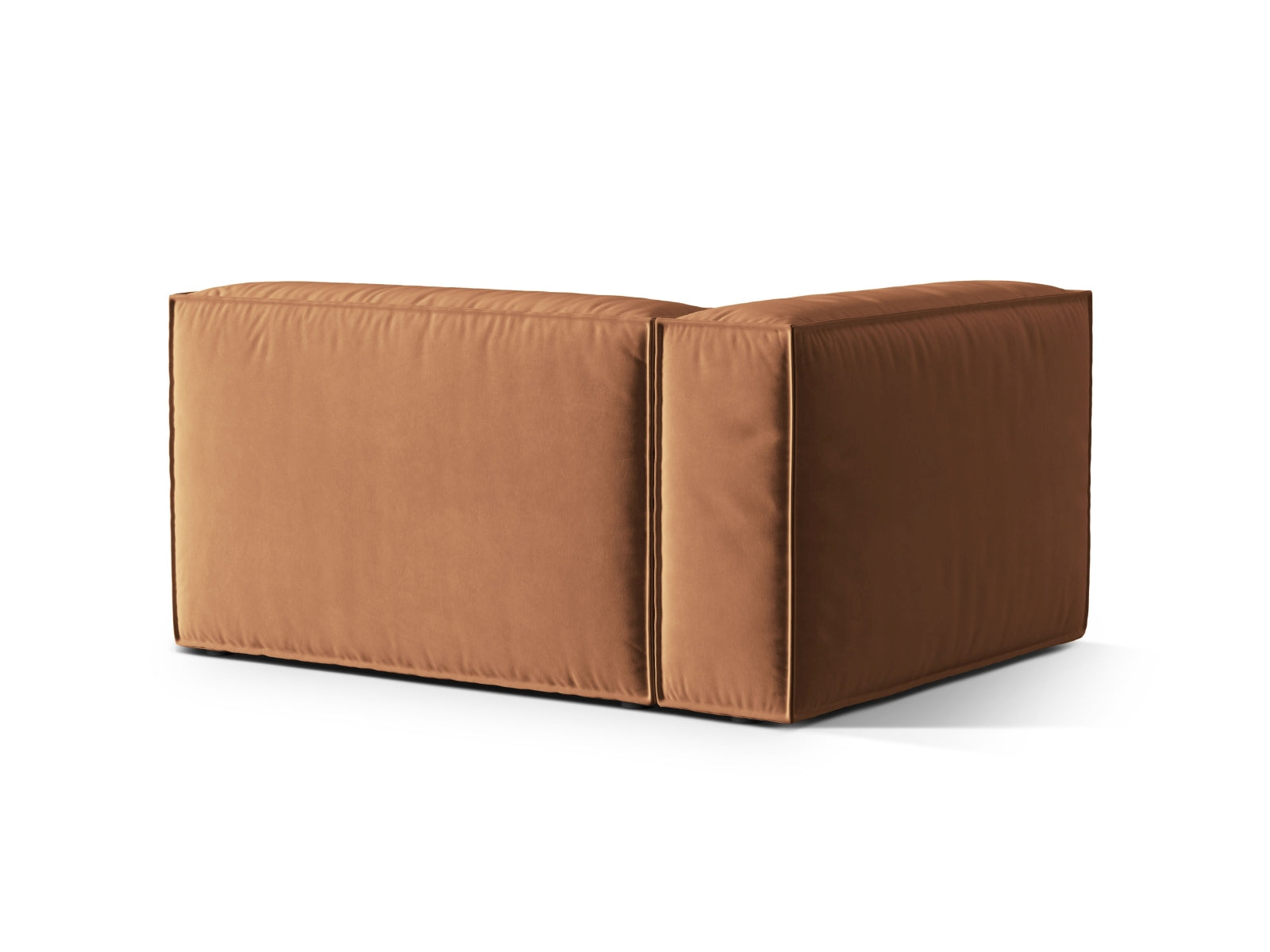 Modulares Nuria Velour 2-Sitzer Sofa in warmem Honey-Paris, perfekt für moderne und gemütliche Wohnkonzepte von Micadoni.