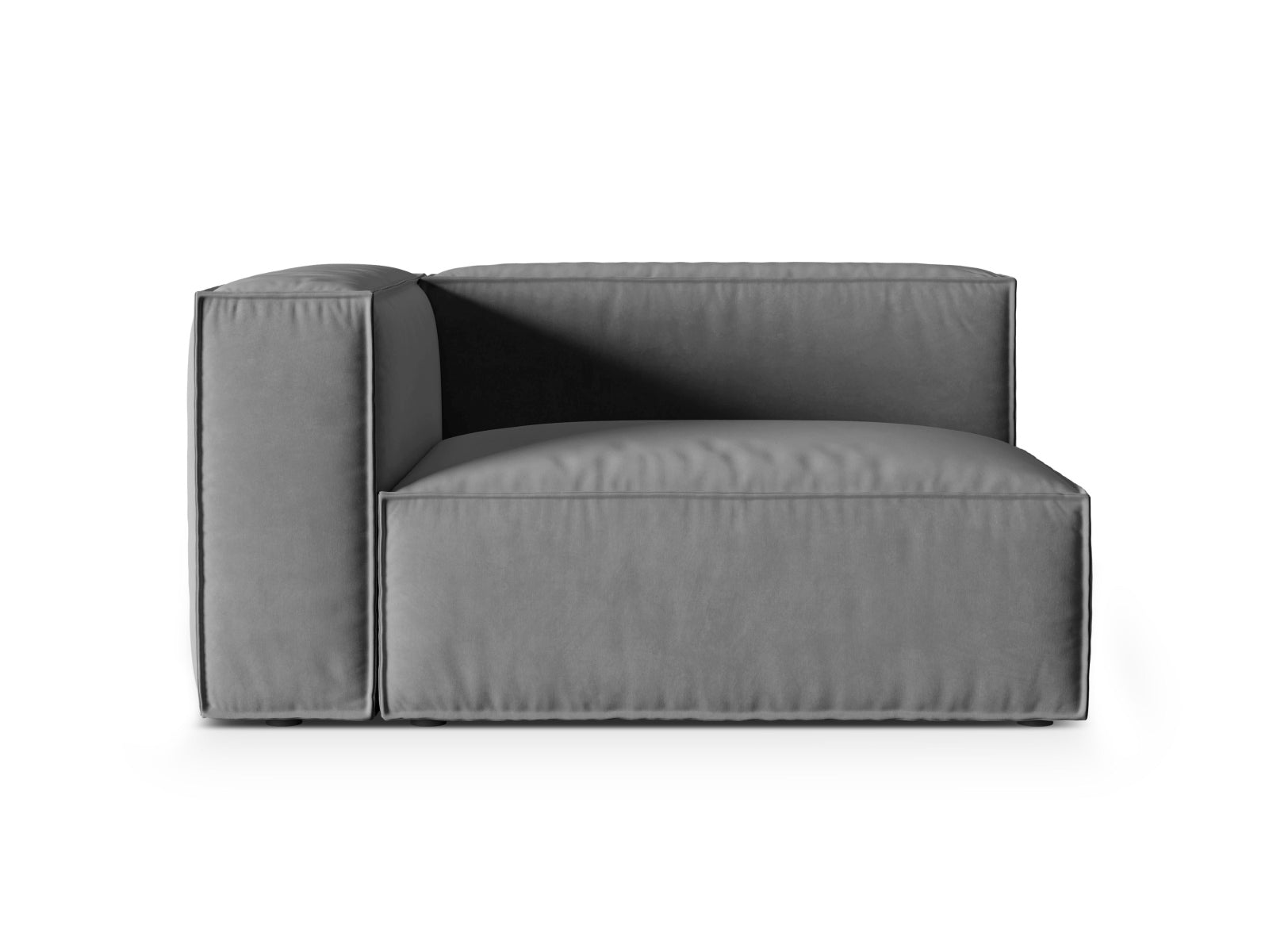 Nuria Velour links Modular Sofa 2 Sitzer in Grey präsentiert im Onlineshop von KAQTU Design AG. Modulares Sofa ist von Micadoni