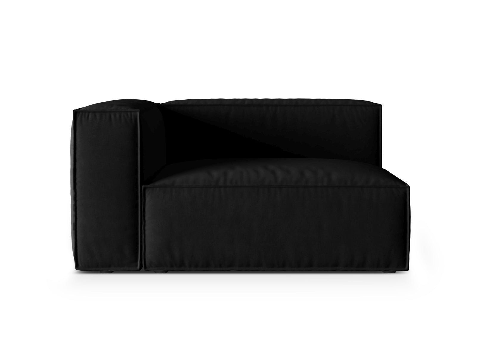 Nuria Velour links Modular Sofa 2 Sitzer in Black präsentiert im Onlineshop von KAQTU Design AG. Modulares Sofa ist von Micadoni