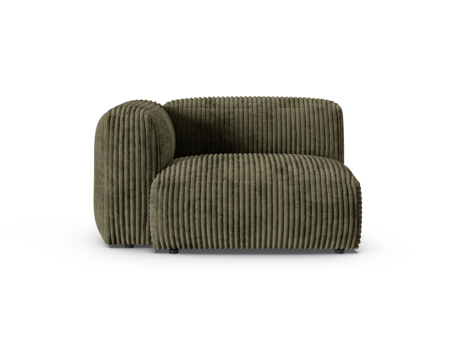 1-Sitzer Sofa Martina Wide XL links in Moss Green-Tilia präsentiert im Onlineshop von KAQTU Design AG. Modulares Sofa ist von Micadoni