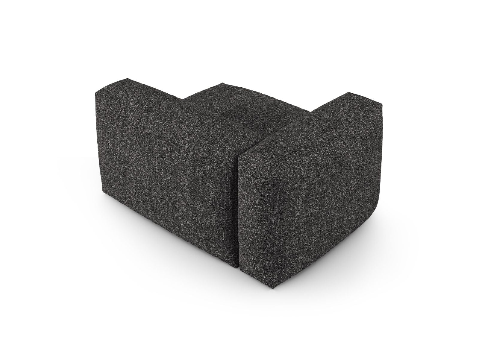 Elegantes 1-Sitzer Sofa Martina Wide XL links in tiefem Grau, ideal für moderne Wohnräume und flexible Gestaltungsmöglichkeiten.
