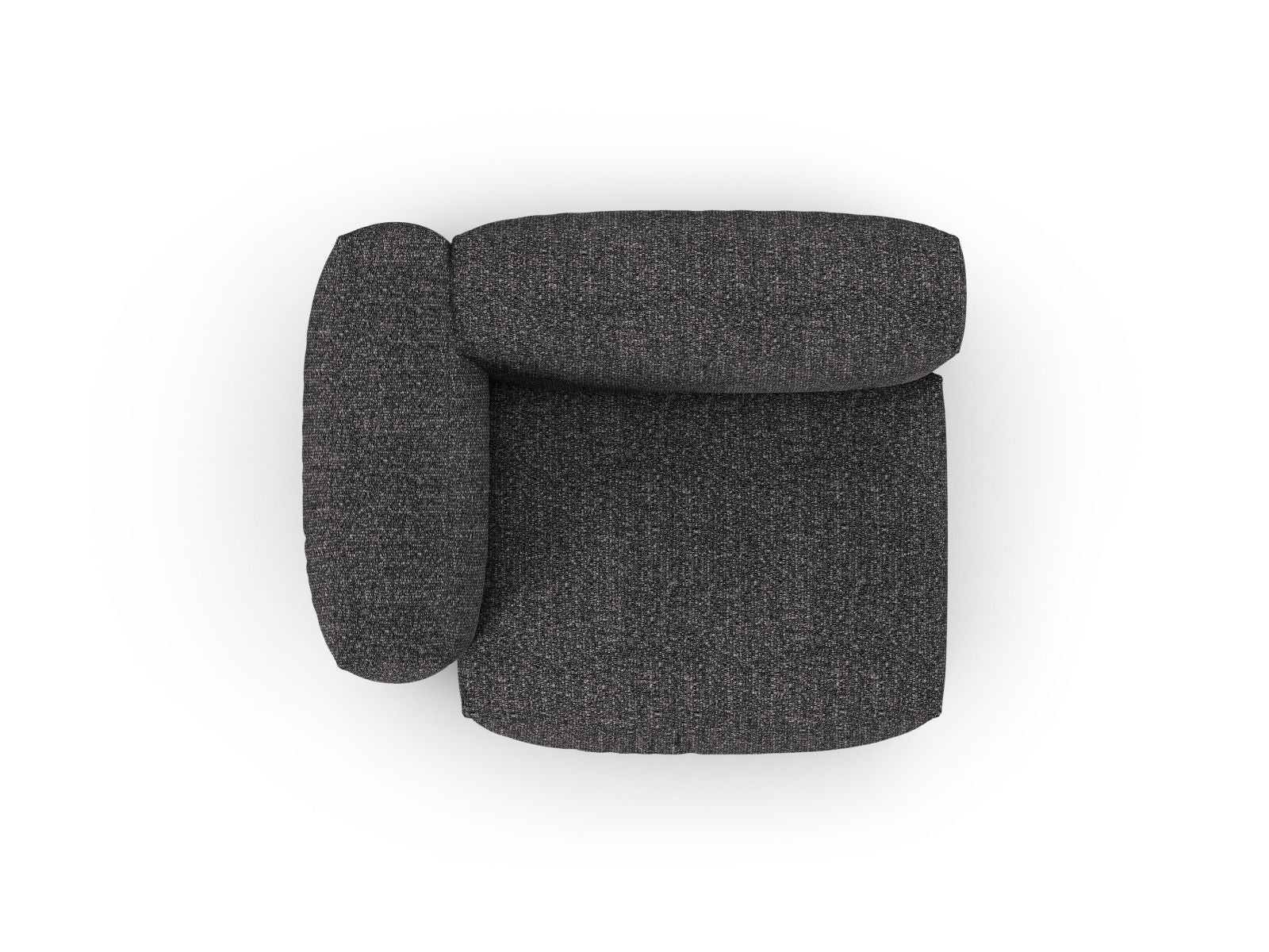Stylisches 1-Sitzer Sofa Martina Wide XL links in dunklem Grau, perfekt für zeitgemäße Innenräume und vielseitige Anordnung.