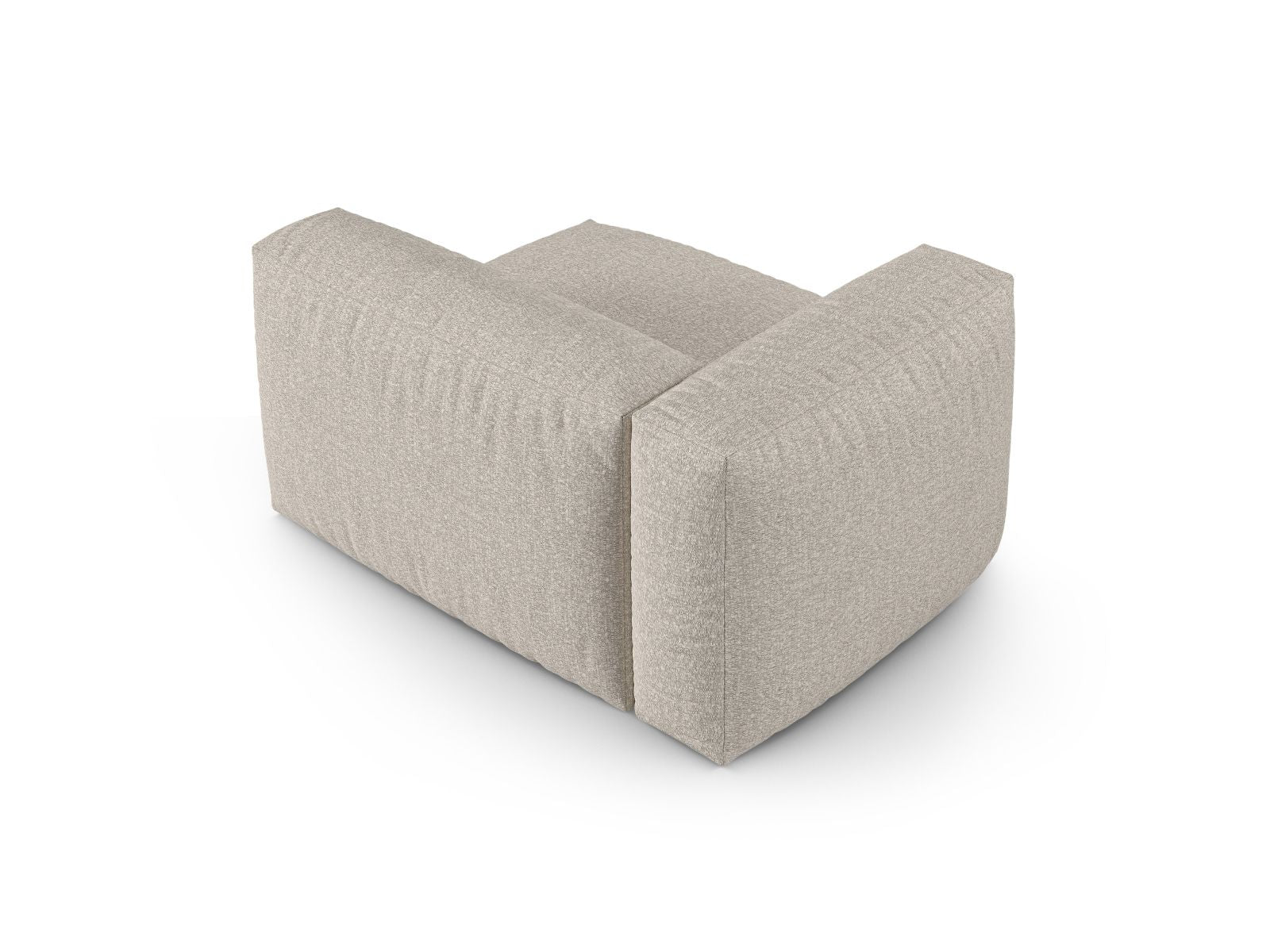 Beige 1-Sitzer Sofa Martina Wide XL links, stilvolles modulares Design von Micadoni, ideal für moderne Wohnräume und gemütliche Atmosphäre.