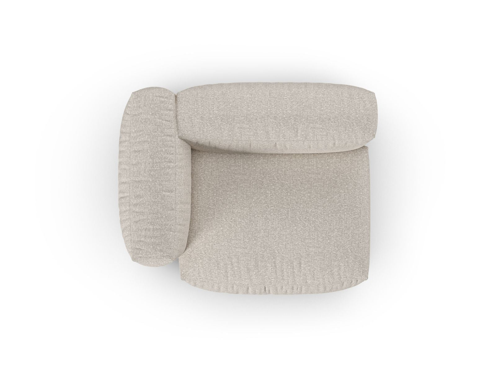 Beige 1-Sitzer Sofa Martina Wide XL links, elegantes modulares Möbelstück von Micadoni, perfekt für stilvolle und einladende Wohnräume.