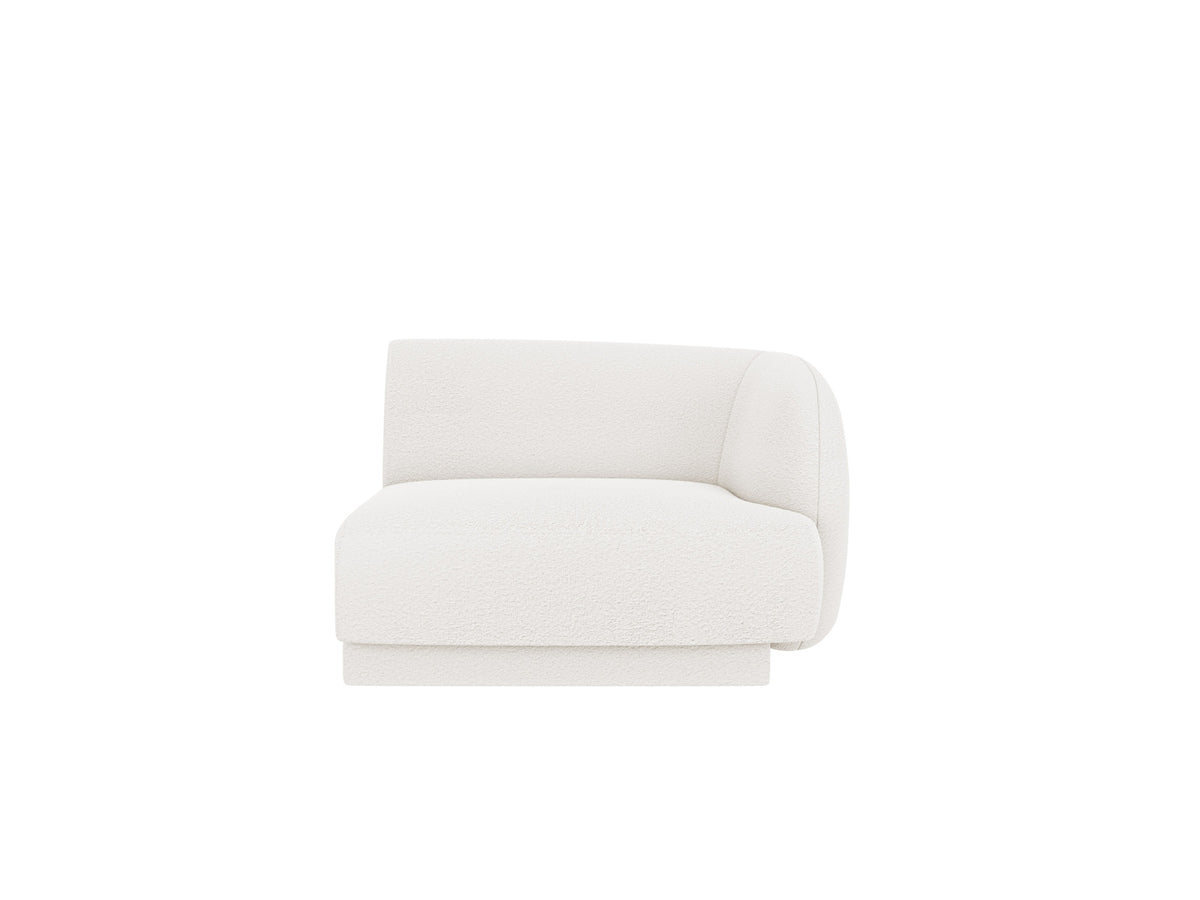 Miley Boucle Modul rechts 1 Sitzer in White-Baloo präsentiert im Onlineshop von KAQTU Design AG. Modulares Sofa ist von Micadoni