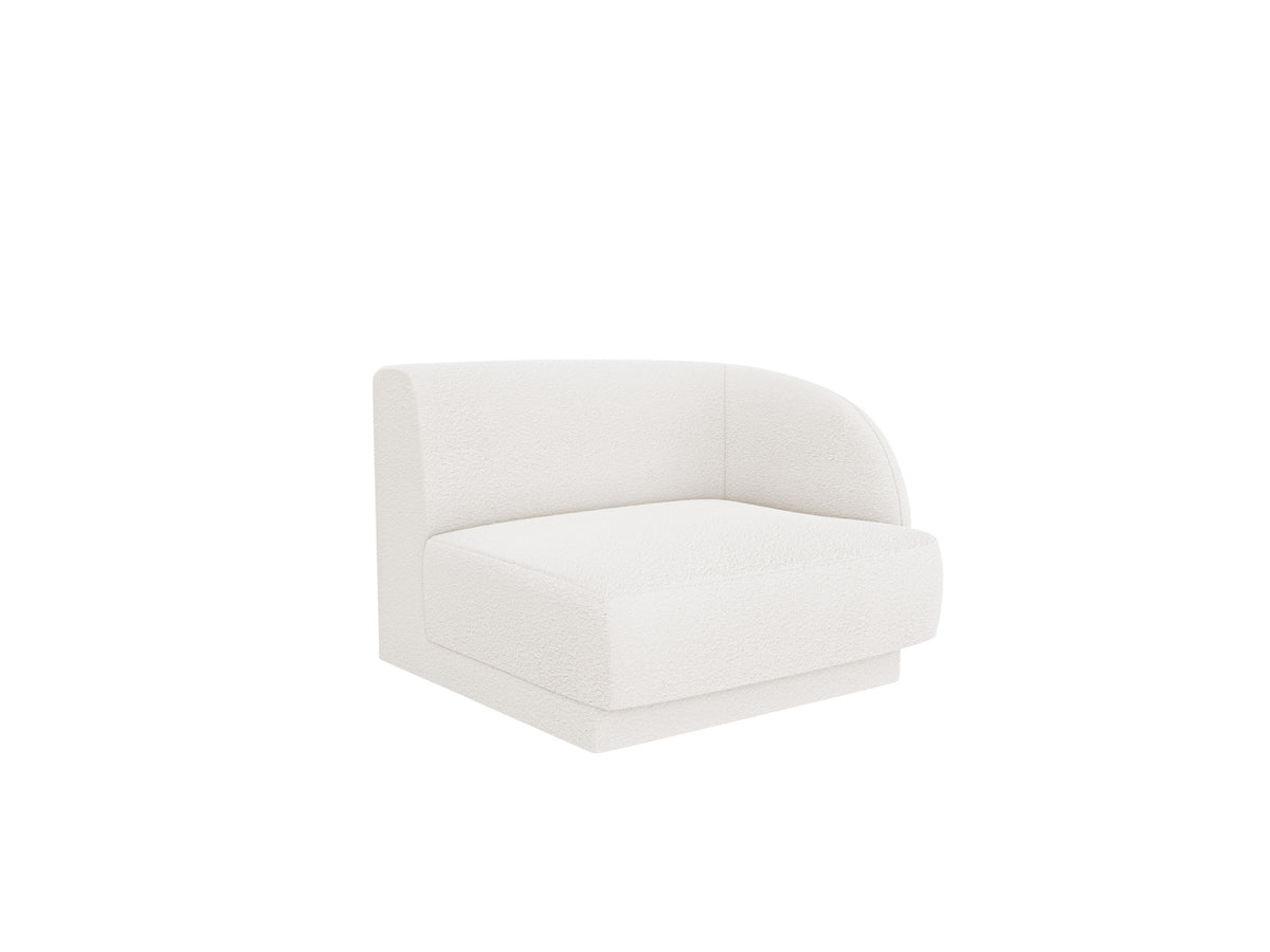 Miley Boucle Modul rechts 1 Sitzer in White-Baloo präsentiert im Onlineshop von KAQTU Design AG. Modulares Sofa ist von Micadoni