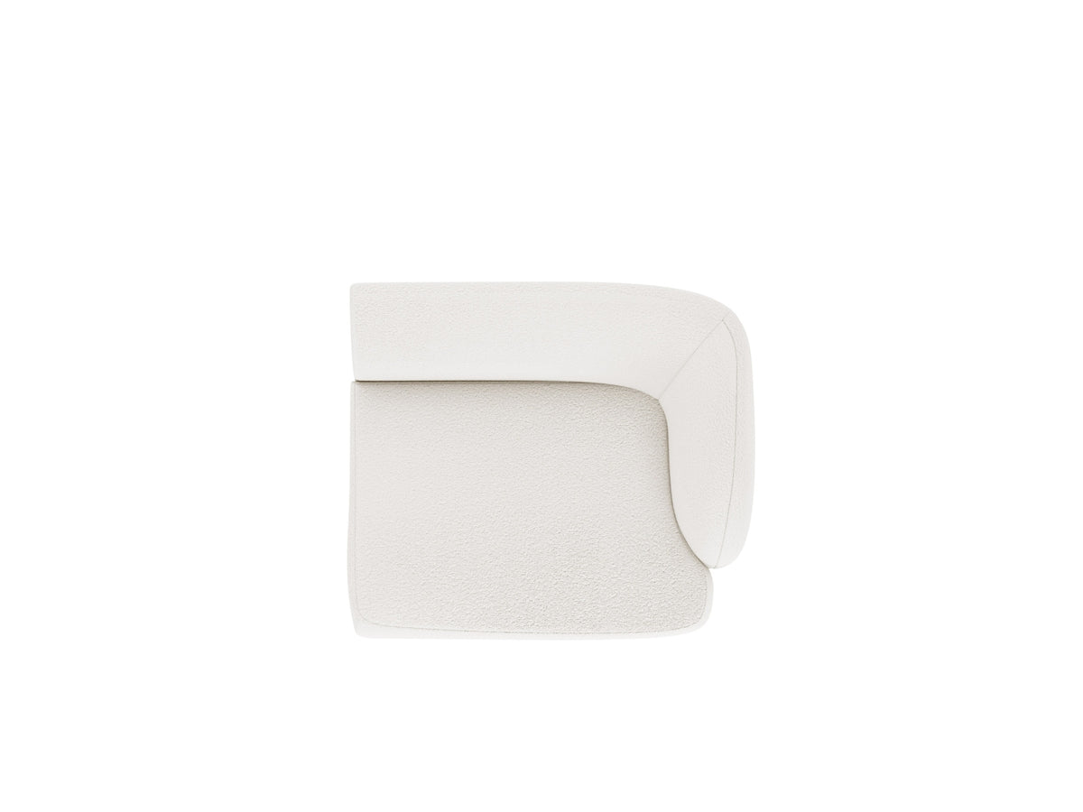 Miley Boucle Modul rechts 1 Sitzer in White-Baloo präsentiert im Onlineshop von KAQTU Design AG. Modulares Sofa ist von Micadoni