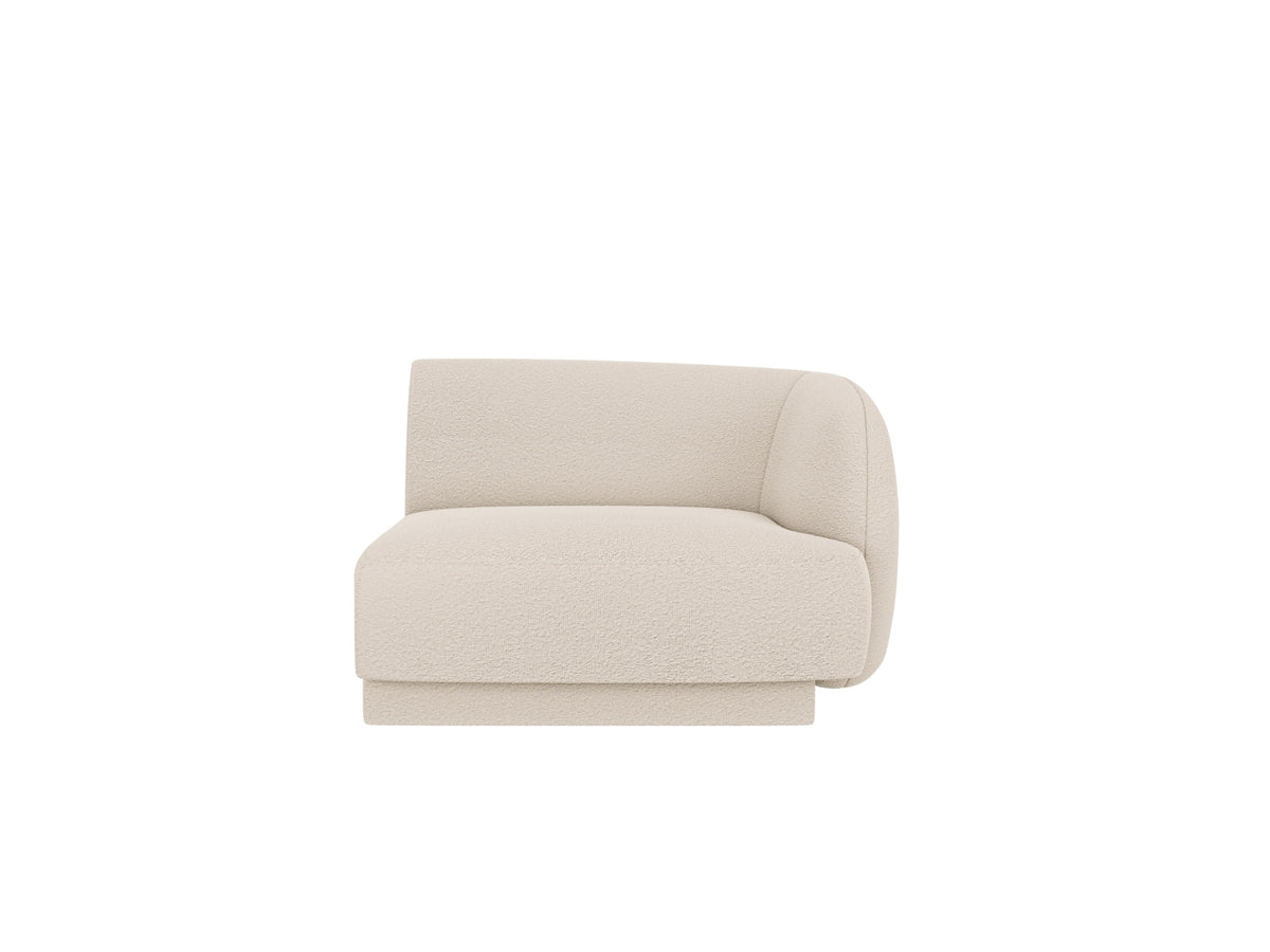 Miley Boucle Modul rechts 1 Sitzer in Beige-Baloo präsentiert im Onlineshop von KAQTU Design AG. Modulares Sofa ist von Micadoni