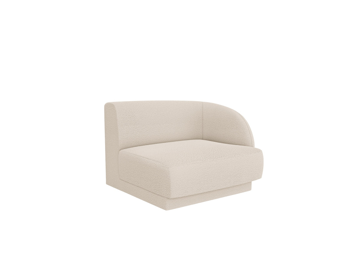 Miley Boucle Modul rechts 1 Sitzer in Beige-Baloo präsentiert im Onlineshop von KAQTU Design AG. Modulares Sofa ist von Micadoni