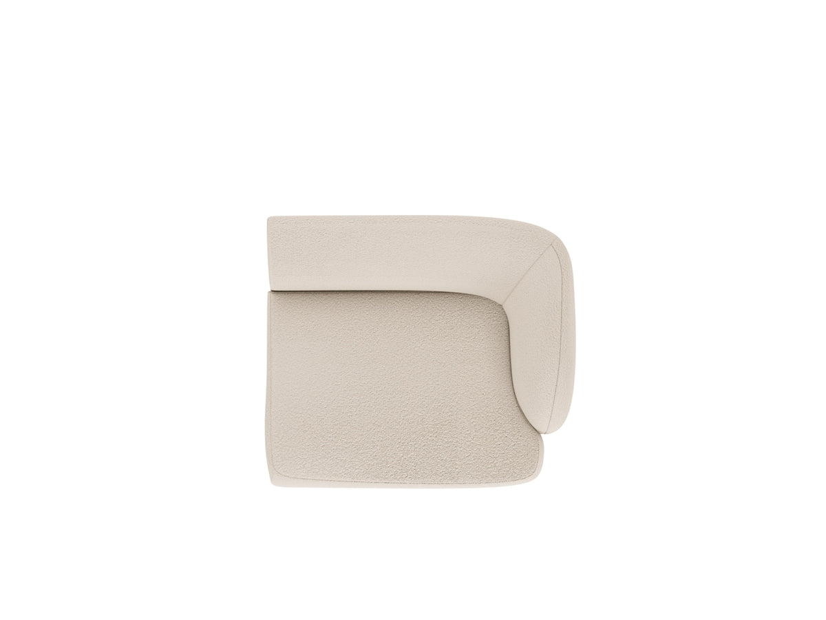 Miley Boucle Modul rechts 1 Sitzer in Beige-Baloo präsentiert im Onlineshop von KAQTU Design AG. Modulares Sofa ist von Micadoni