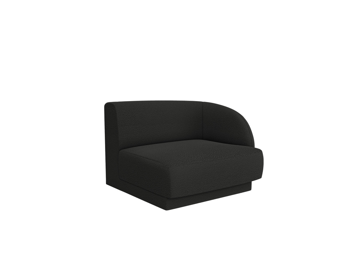 Miley Boucle Modul rechts 1 Sitzer in Black-Baloo präsentiert im Onlineshop von KAQTU Design AG. Modulares Sofa ist von Micadoni