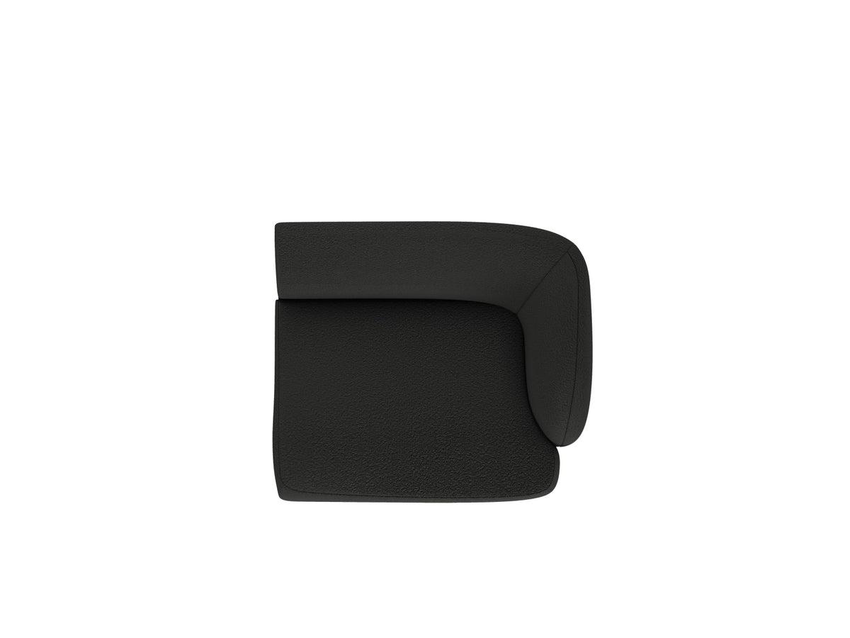 Miley Boucle Modul rechts 1 Sitzer in Black-Baloo präsentiert im Onlineshop von KAQTU Design AG. Modulares Sofa ist von Micadoni