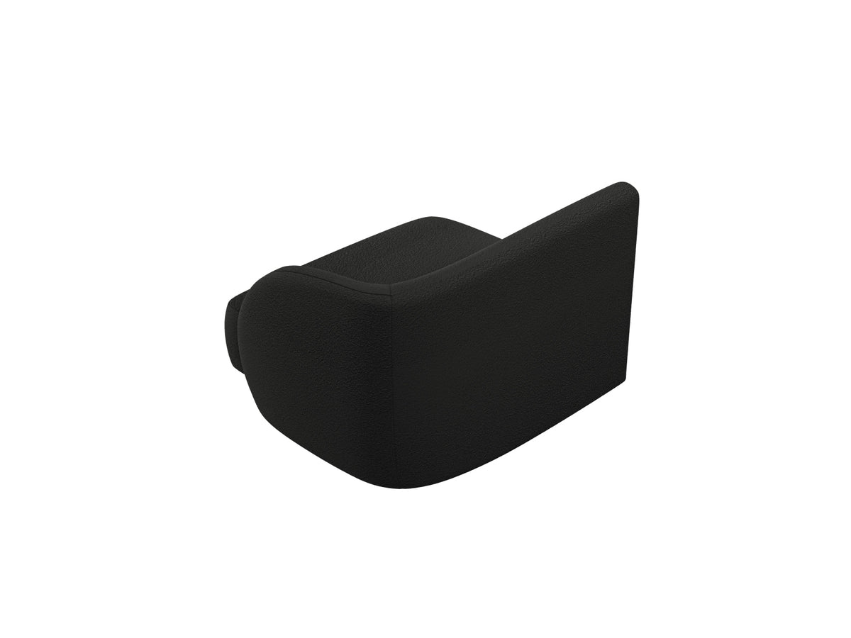 Miley Boucle Modul rechts 1 Sitzer in Black-Baloo präsentiert im Onlineshop von KAQTU Design AG. Modulares Sofa ist von Micadoni
