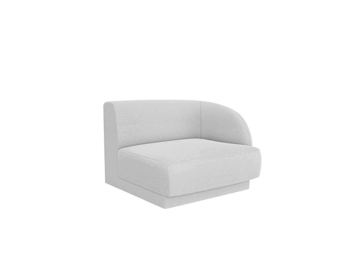 Miley Boucle Modul rechts 1 Sitzer in Light Grey-Baloo präsentiert im Onlineshop von KAQTU Design AG. Modulares Sofa ist von Micadoni