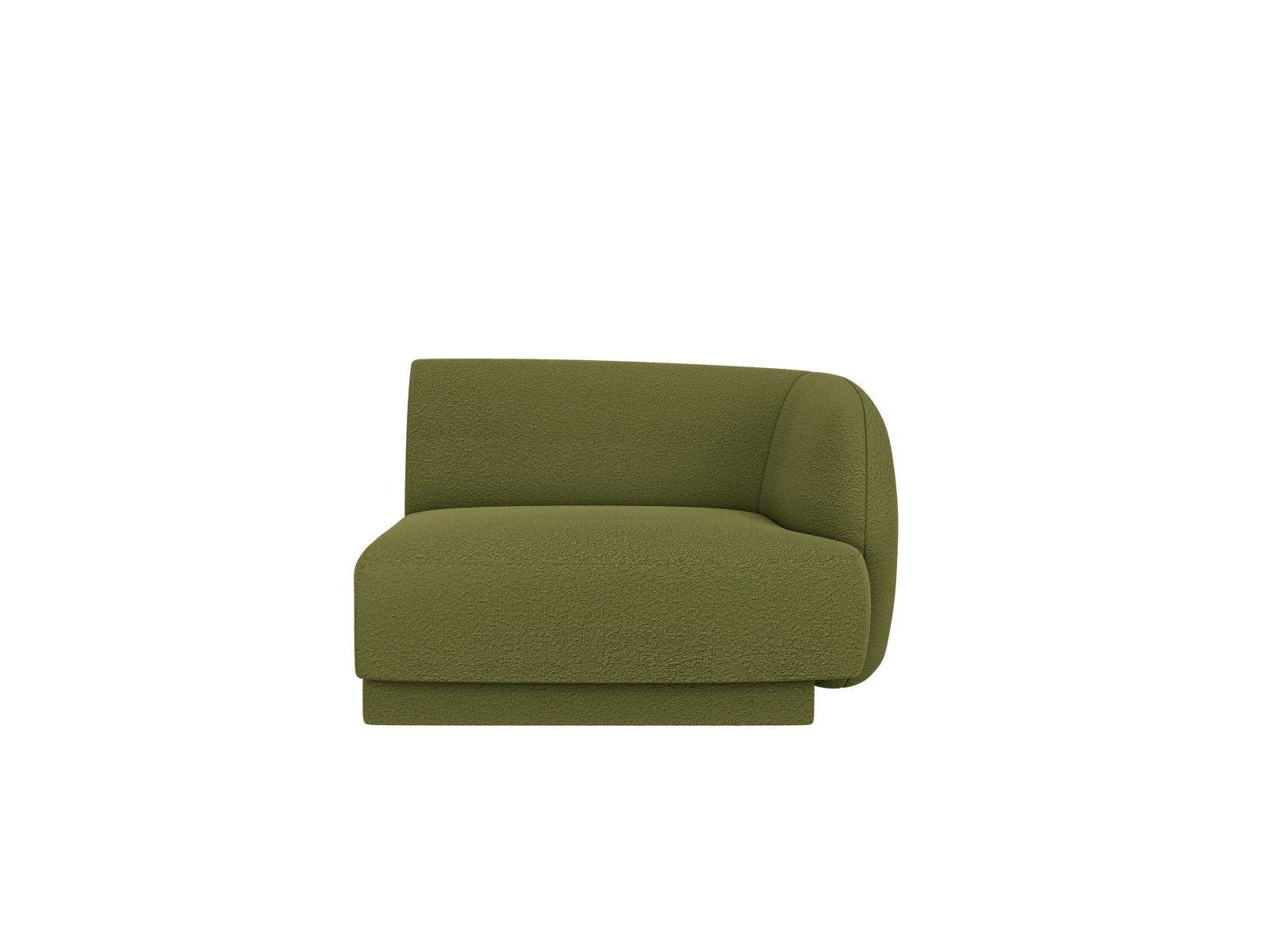 Miley Boucle Modul rechts 1 Sitzer in Dark Olive Green präsentiert im Onlineshop von KAQTU Design AG. Modulares Sofa ist von Micadoni