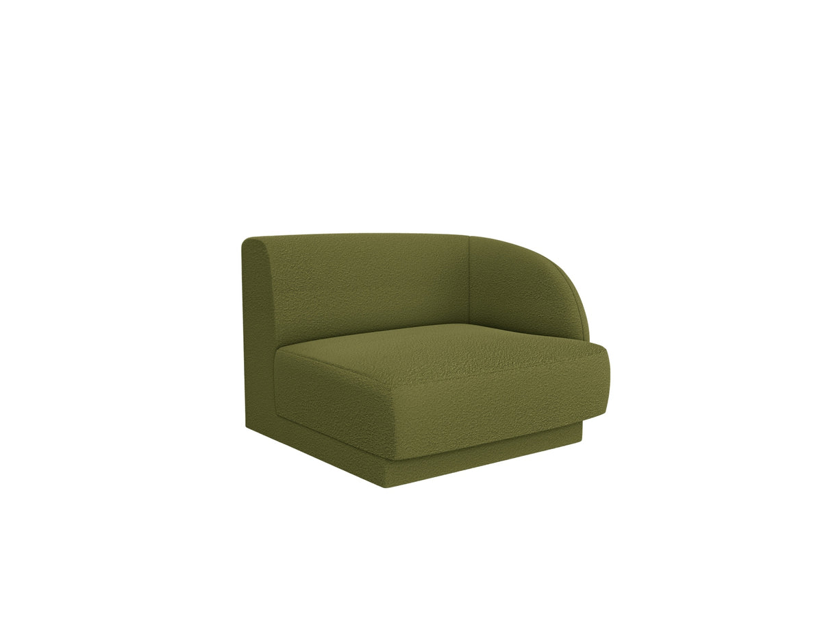 Miley Boucle Modul rechts 1 Sitzer in Dark Olive Green-Baloo präsentiert im Onlineshop von KAQTU Design AG. Modulares Sofa ist von Micadoni