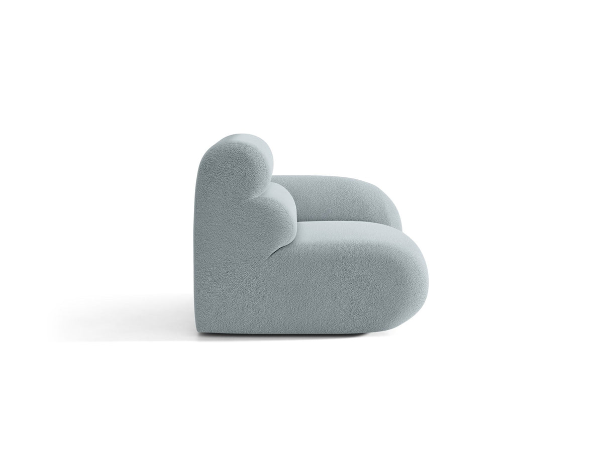 Modulares Sofa Neo von Micadoni in dunklem Olivgrün mit Baloo-Stoffbezug, hoher Rückenlehne und schwarzen Kunststoffbeinen.