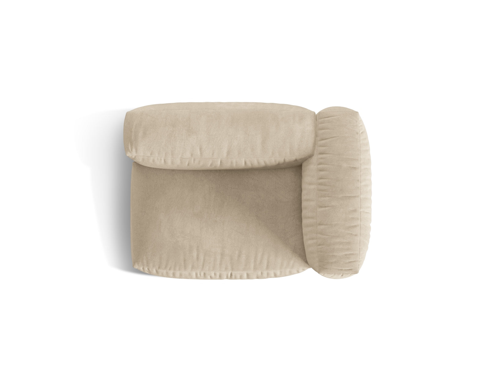 Elegantes, beiges 1-Sitzer-Modul Martina von Micadoni, ideal für stilvolle und flexible Wohnräume.