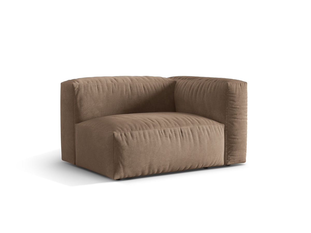 Martina Modul rechts 1 Sitzer in Dark Beige-Vogue präsentiert im Onlineshop von KAQTU Design AG. Modulares Sofa ist von Micadoni