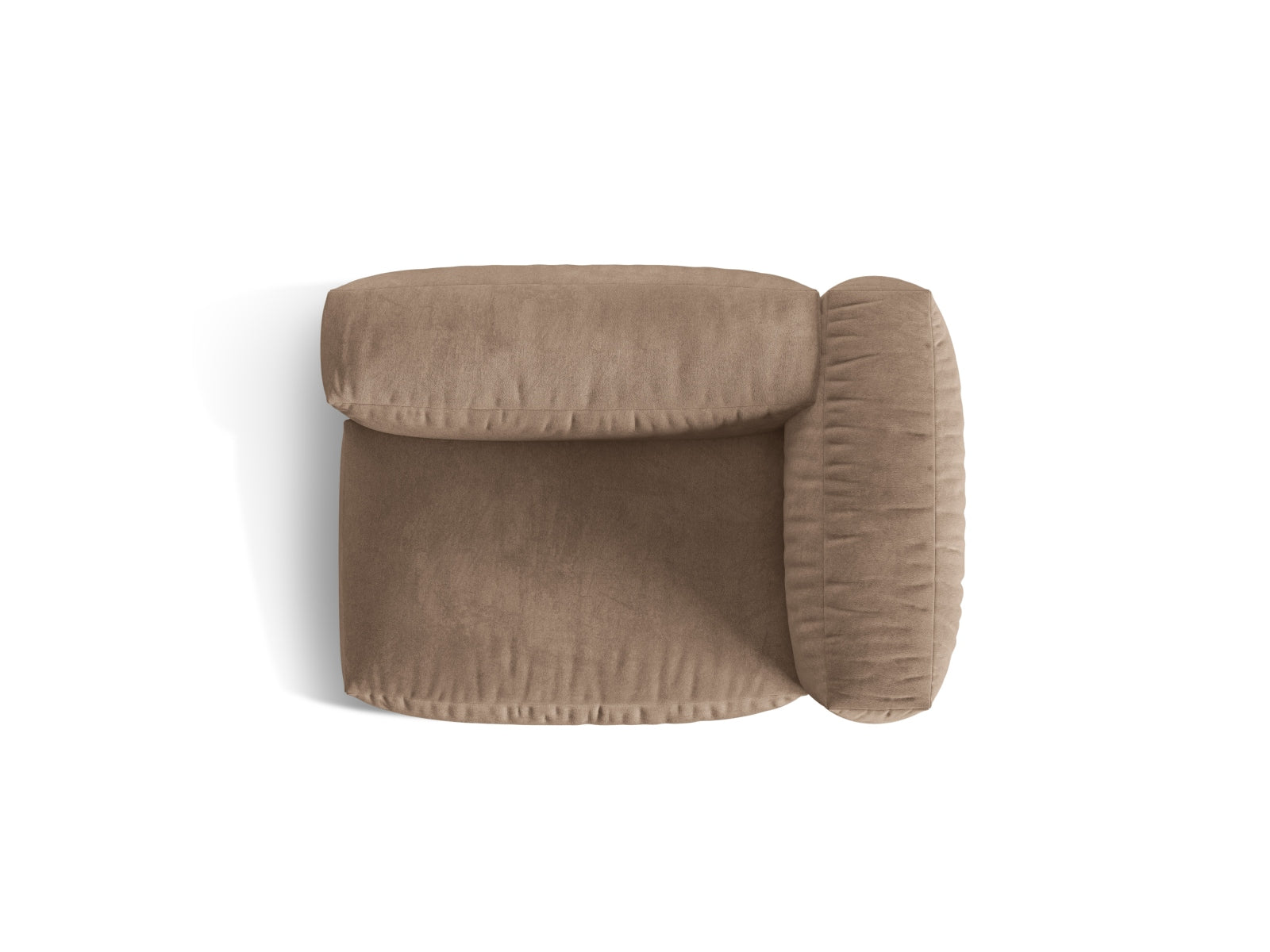 Elegantes Martina Modul 1 Sitzer in stilvollem Dark Beige-Vogue, ideal für individuelle Sofa-Arrangements von Micadoni.