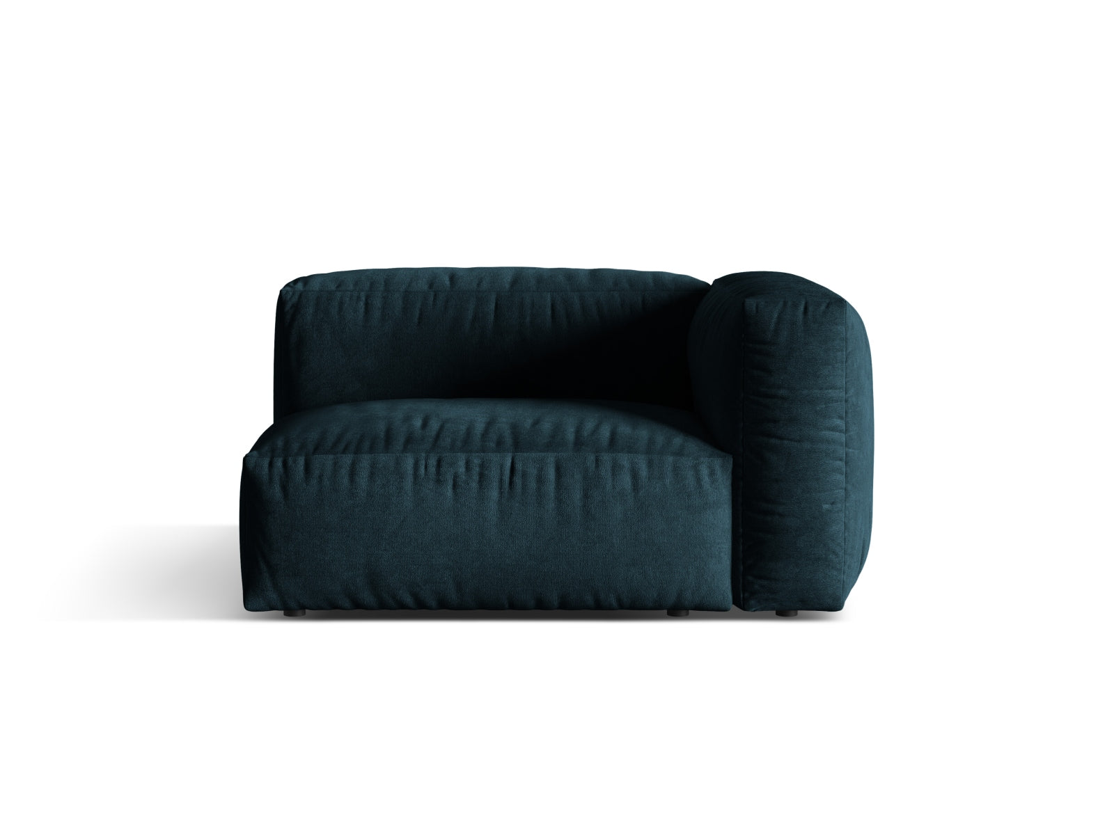 Martina Velour Modul rechts 1 Sitzer in Deep Petrol-Vogue präsentiert im Onlineshop von KAQTU Design AG. Modulares Sofa ist von Micadoni