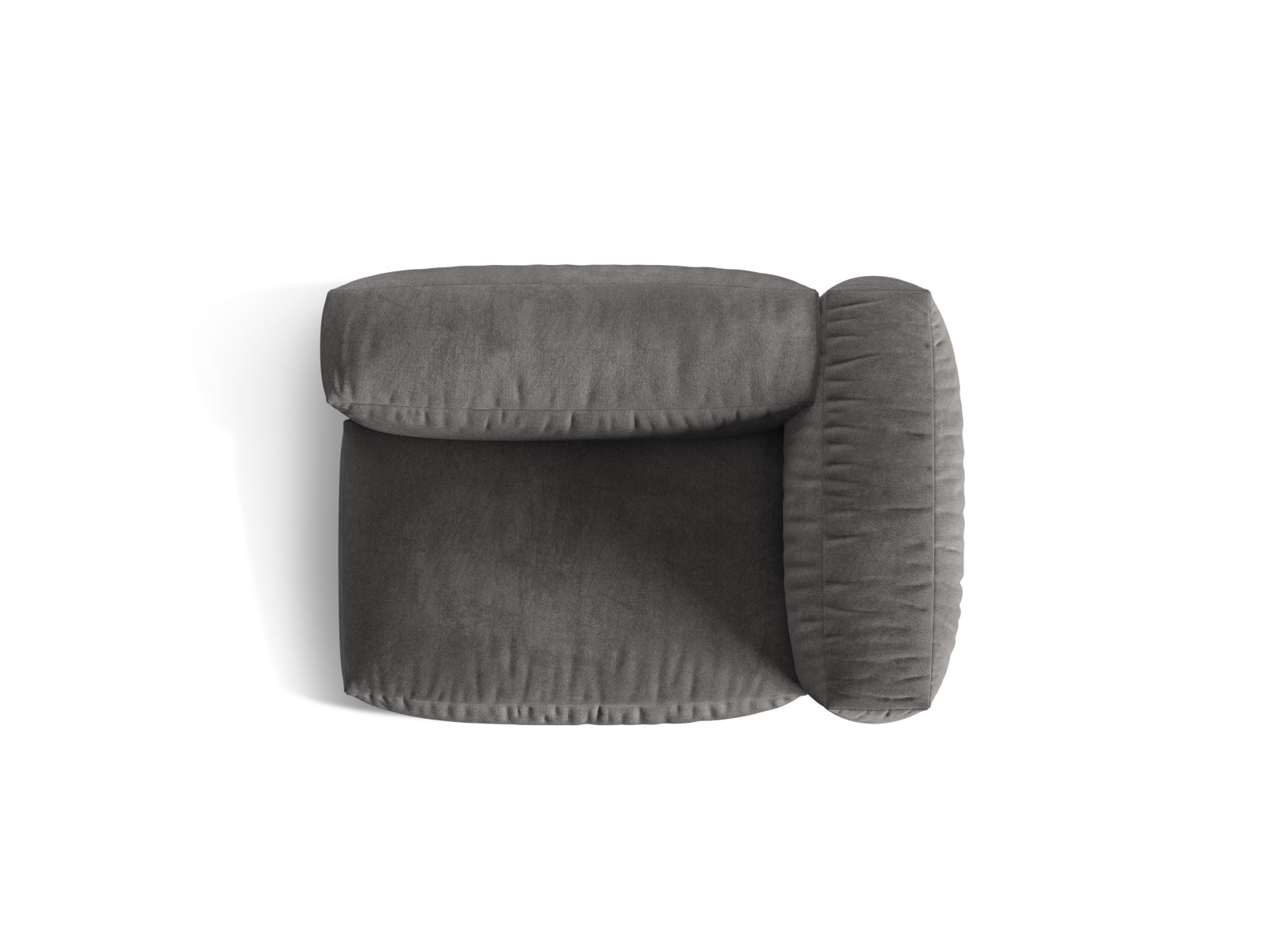 Stylisches, graues 1-Sitzer Modul "Martina" von Micadoni, ideal für kreative Sofa-Arrangements und zeitgemäße Einrichtungsideen.