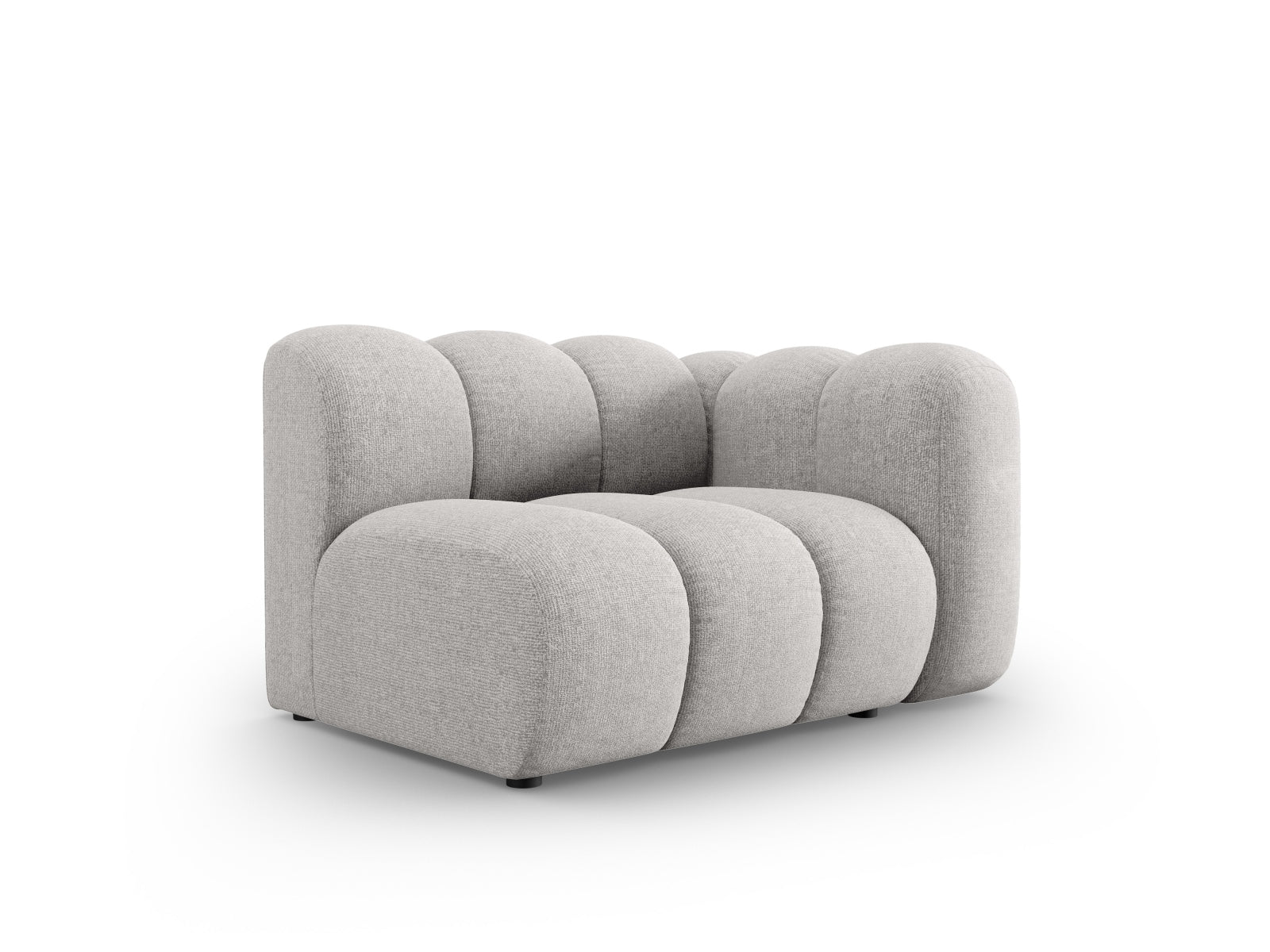 Lupine Modul rechts 1 Sitzer in Light Grey präsentiert im Onlineshop von KAQTU Design AG. Modulares Sofa ist von Micadoni