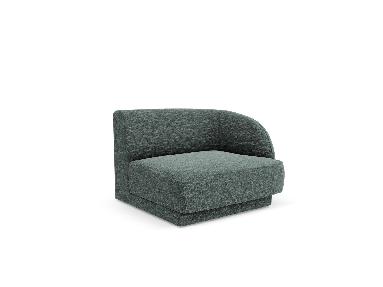 Elegantes Miley Modul rechts 1 Sitzer in Petrol-Haga, Teil des modularen Sofas von Micadoni, ideal für stilvolle Wohnräume.