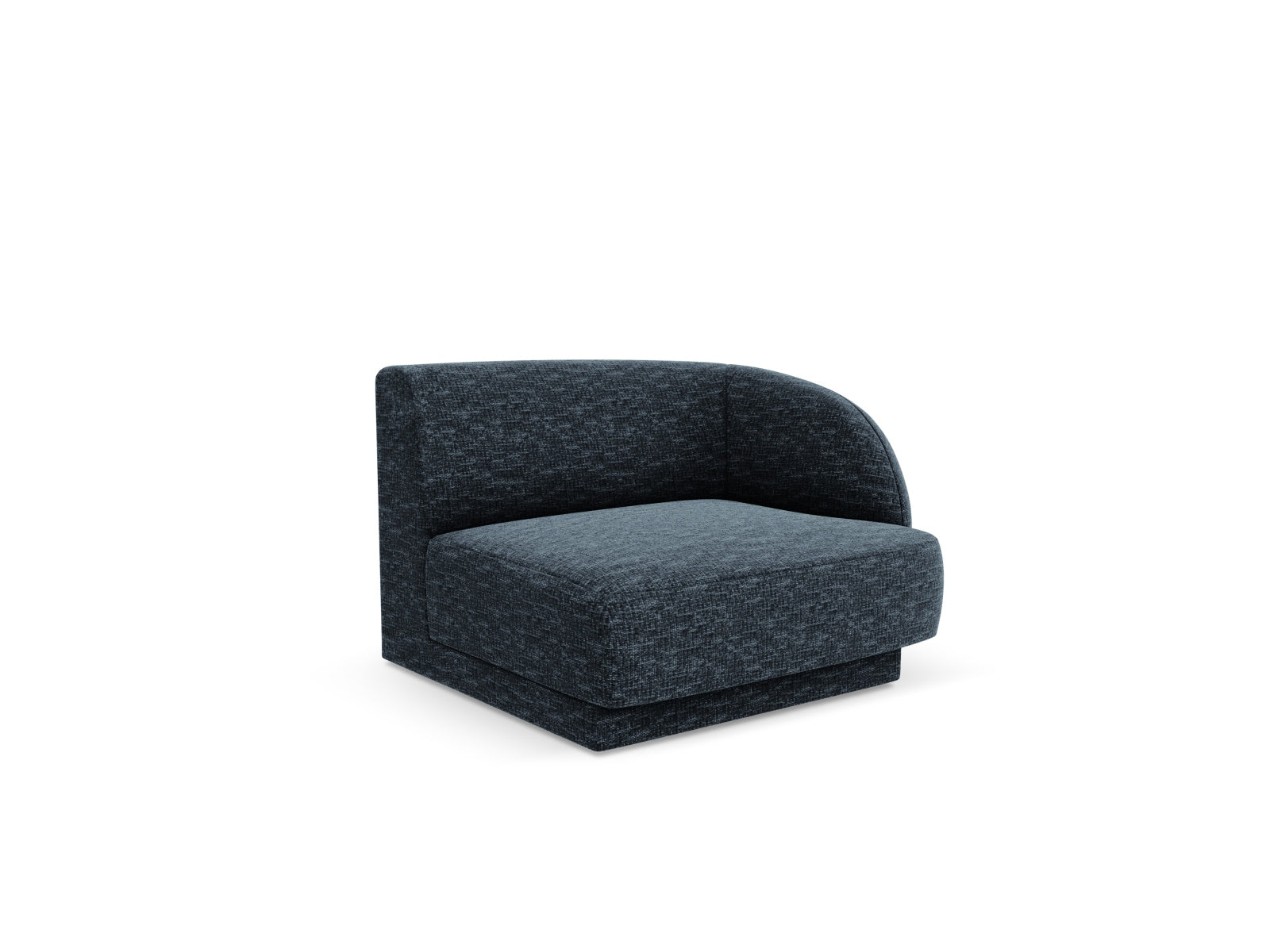 Eleganter rechter 1-Sitzer des Miley Moduls in Royal Blue-Haga, ideal für stilvolle Wohnräume und vielseitige Sofa-Kombinationen.
