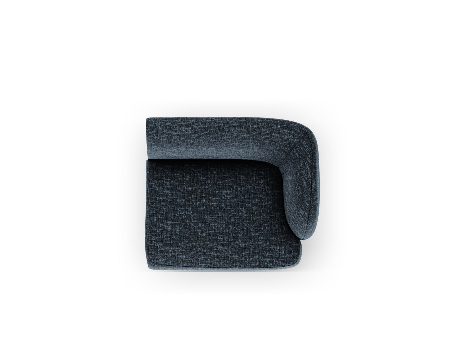 Eleganter rechter 1-Sitzer des Miley Moduls in Royal Blue-Haga, ideal für stilvolle und anpassbare Wohnlandschaften.