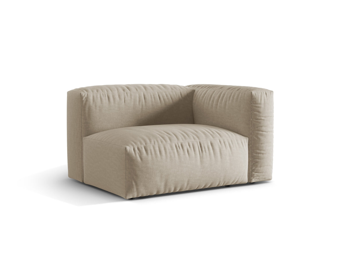 Martina Modul rechts 1 Sitzer in Light Beige-Boston präsentiert im Onlineshop von KAQTU Design AG. Modulares Sofa ist von Micadoni