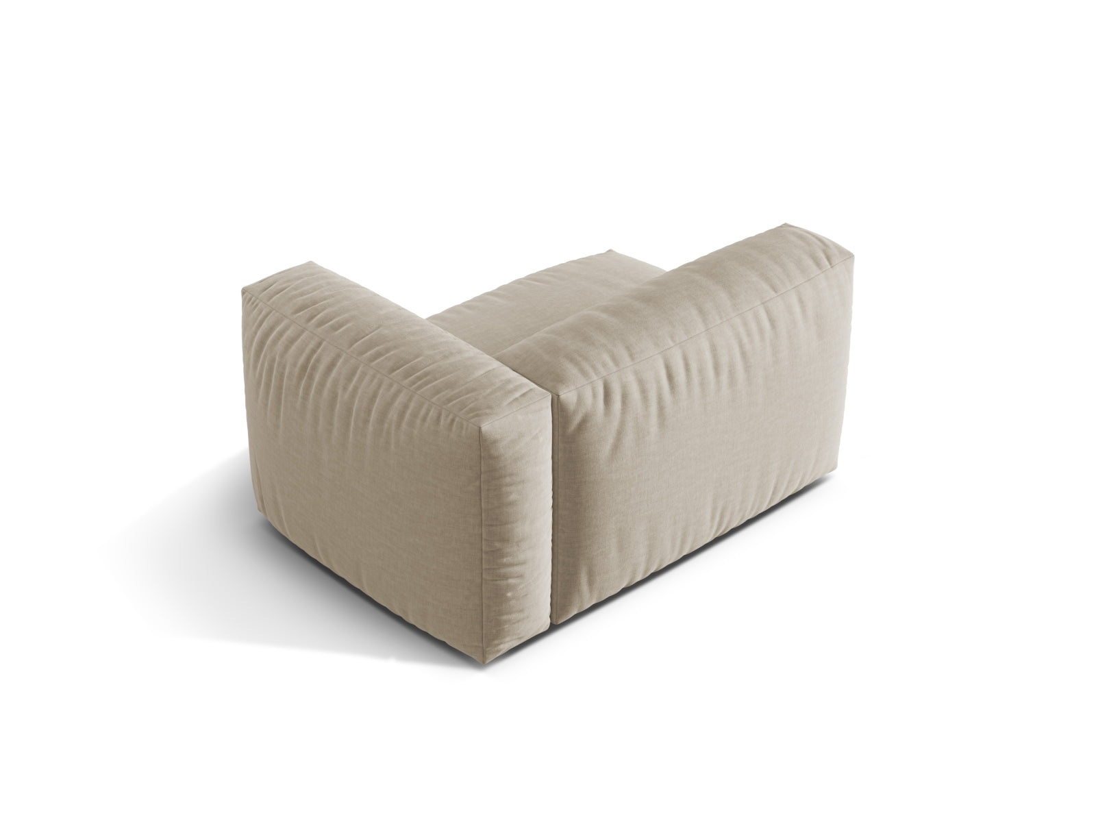 Stylisches Martina Modul rechts 1 Sitzer in zartem Light Beige-Boston, perfekt für moderne Wohnkonzepte und individuelle Sofalösungen.