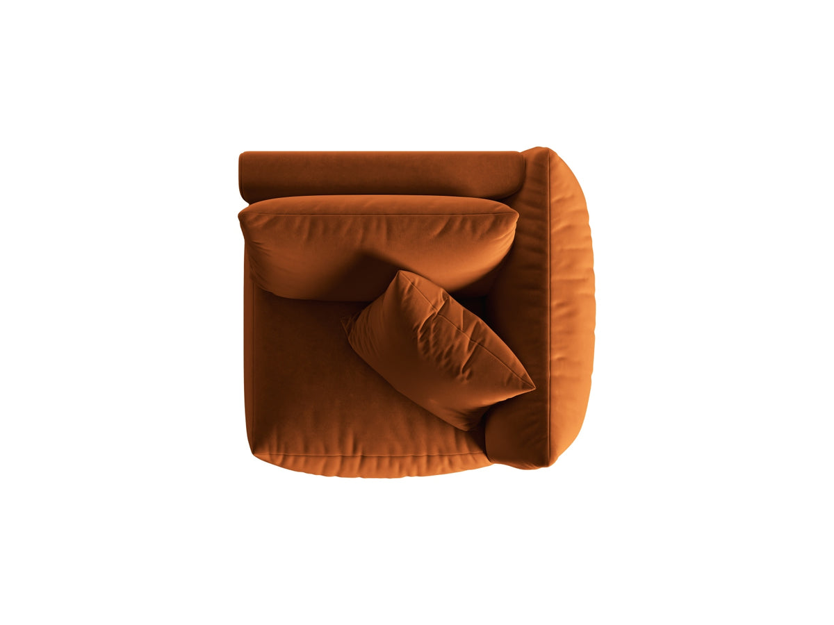 Chris Velour Modul rechts 1 Sitzer in Terracotta-Casino präsentiert im Onlineshop von KAQTU Design AG. Modulares Sofa ist von Micadoni