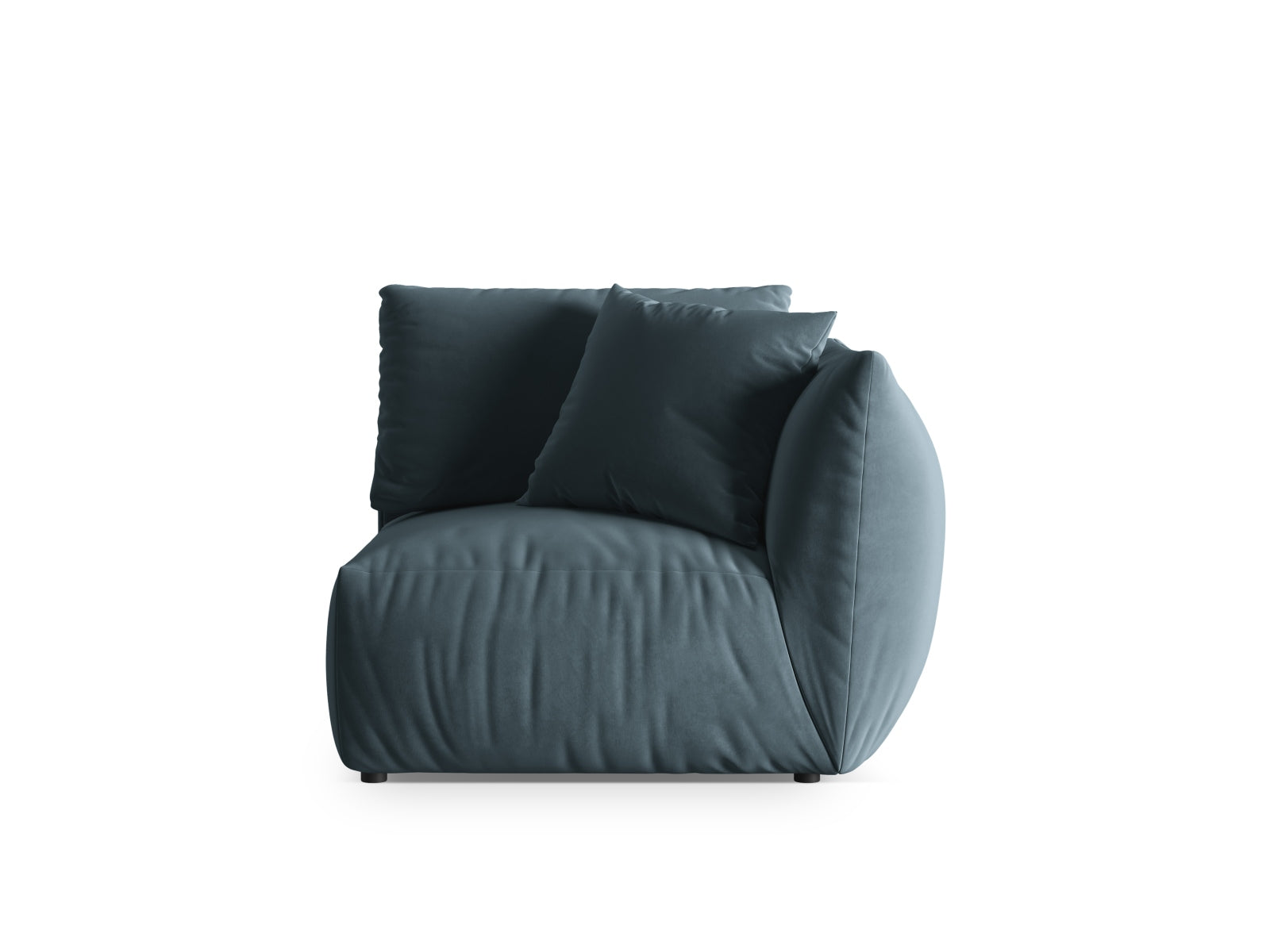 Chris Velour Modul rechts 1 Sitzer in Pastel Blue-Casino präsentiert im Onlineshop von KAQTU Design AG. Modulares Sofa ist von Micadoni