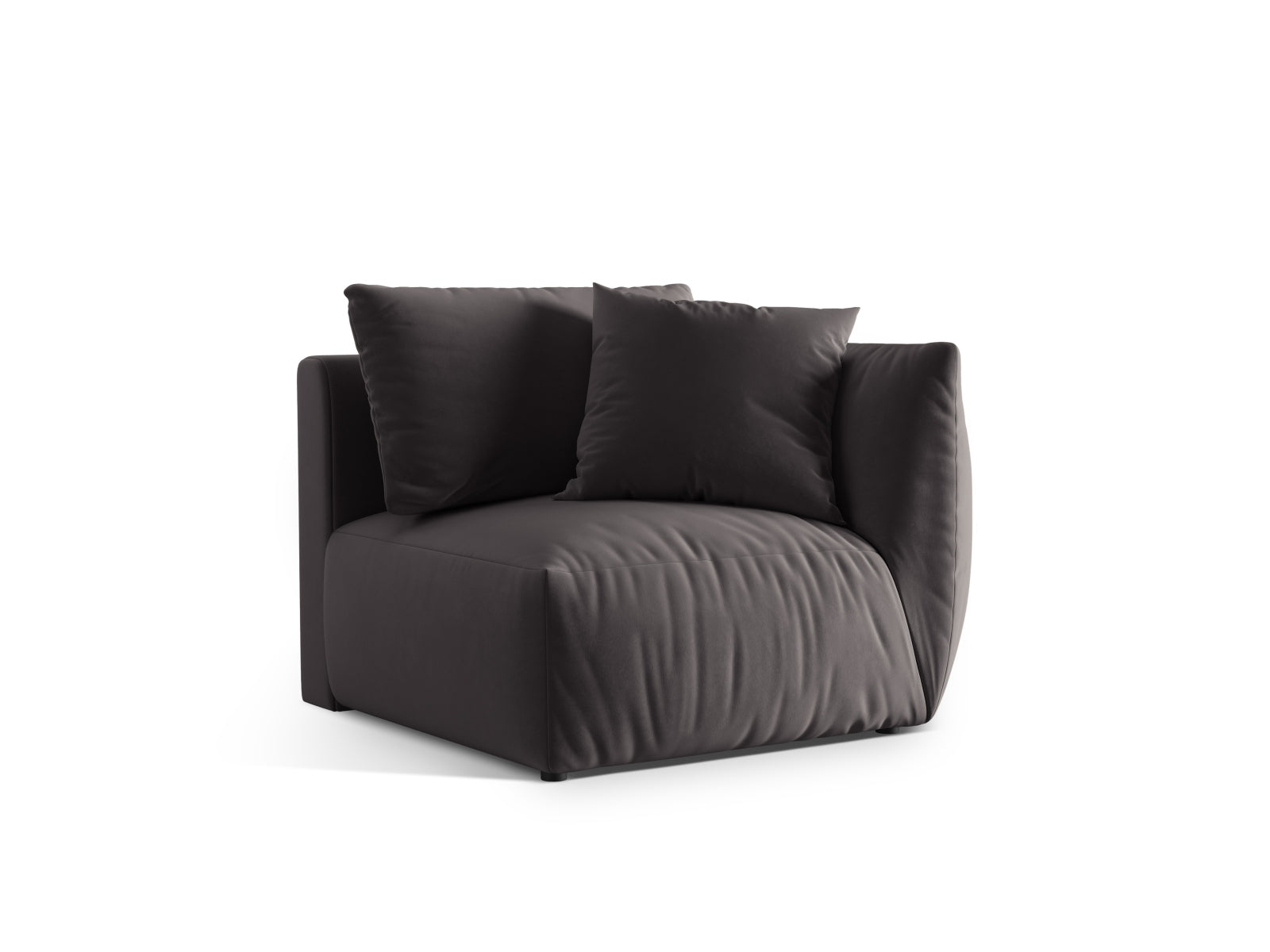 Entdecken Sie den Chris Velour Modul rechts 1 Sitzer von Micadoni – elegantes Design trifft auf höchsten Sitzkomfort für Ihr Zuhause!