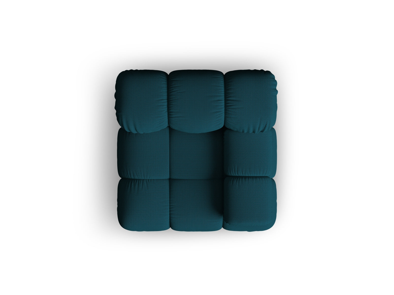 Rechtsseitiges Bellis Modul 1 Sitzer in edlem Navy Blue, perfekt für moderne und elegante Wohnkonzepte. Teil der flexiblen Sofaserie von Micadoni.
