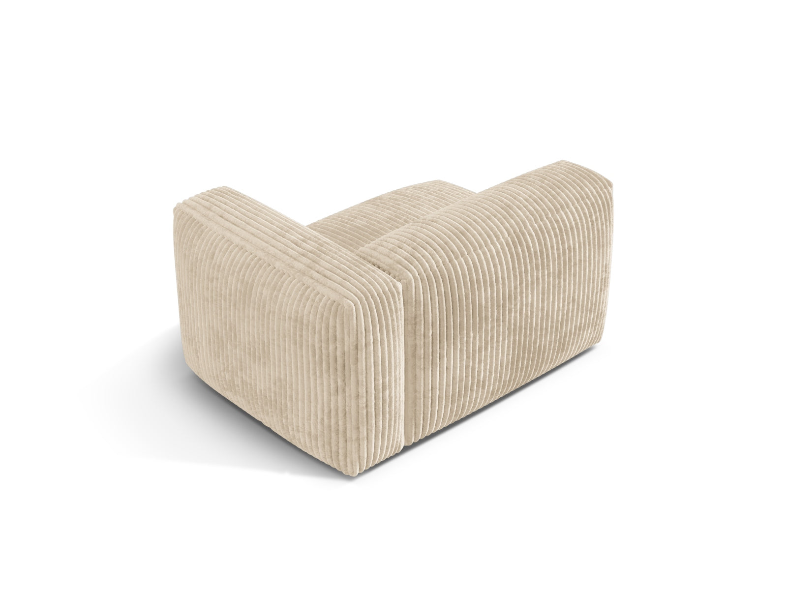 Rechtsseitiges Martina Modul 1 Sitzer in hellem Beige, perfekt für moderne Wohnkonzepte und vielseitige Raumgestaltungen.