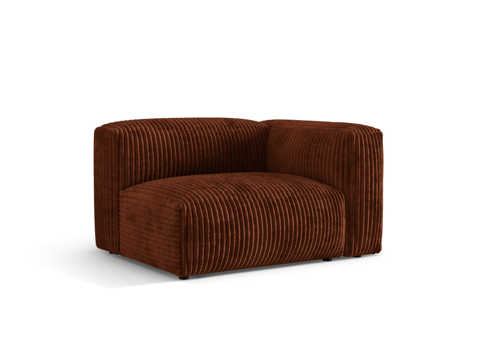 Elegantes Martina Modul rechts 1 Sitzer in warmem Brick-Tilia, ideal für individuelle Sofa-Gestaltung von Micadoni.