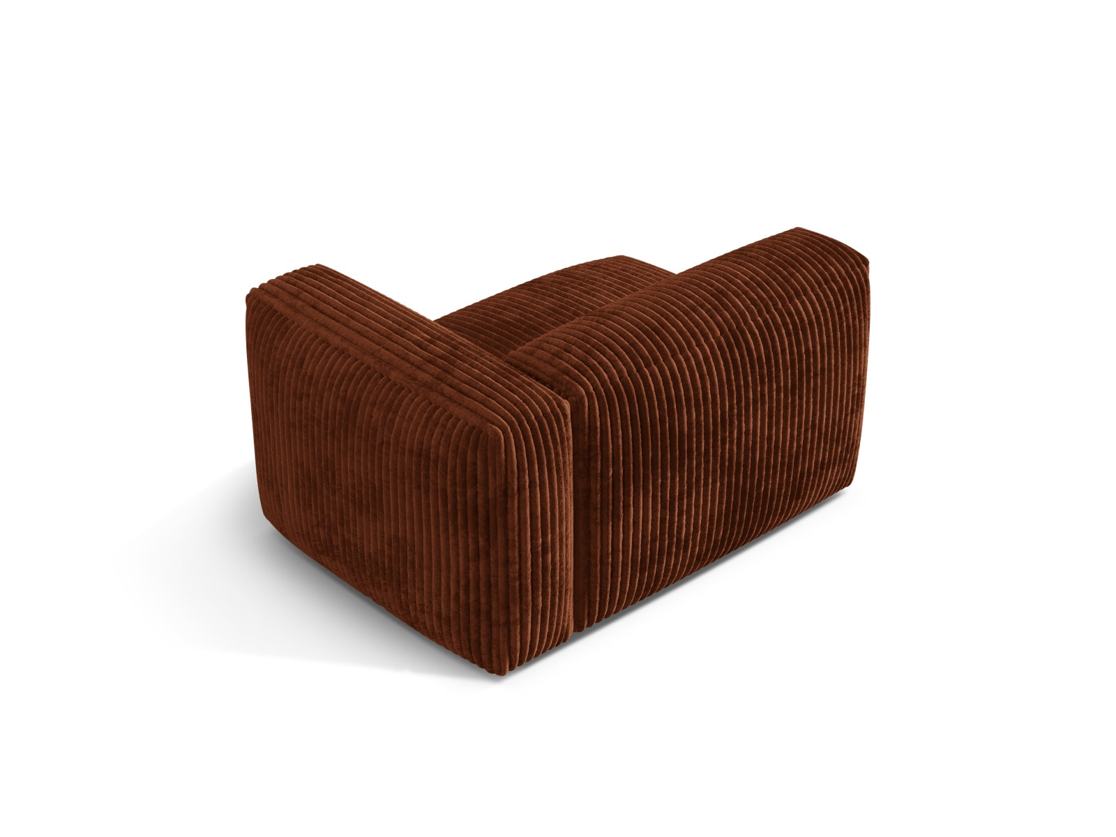 Stylischer 1-Sitzer Martina Modul rechts in warmem Brick-Tilia, perfekt für kreative Sofa-Kombinationen von Micadoni.