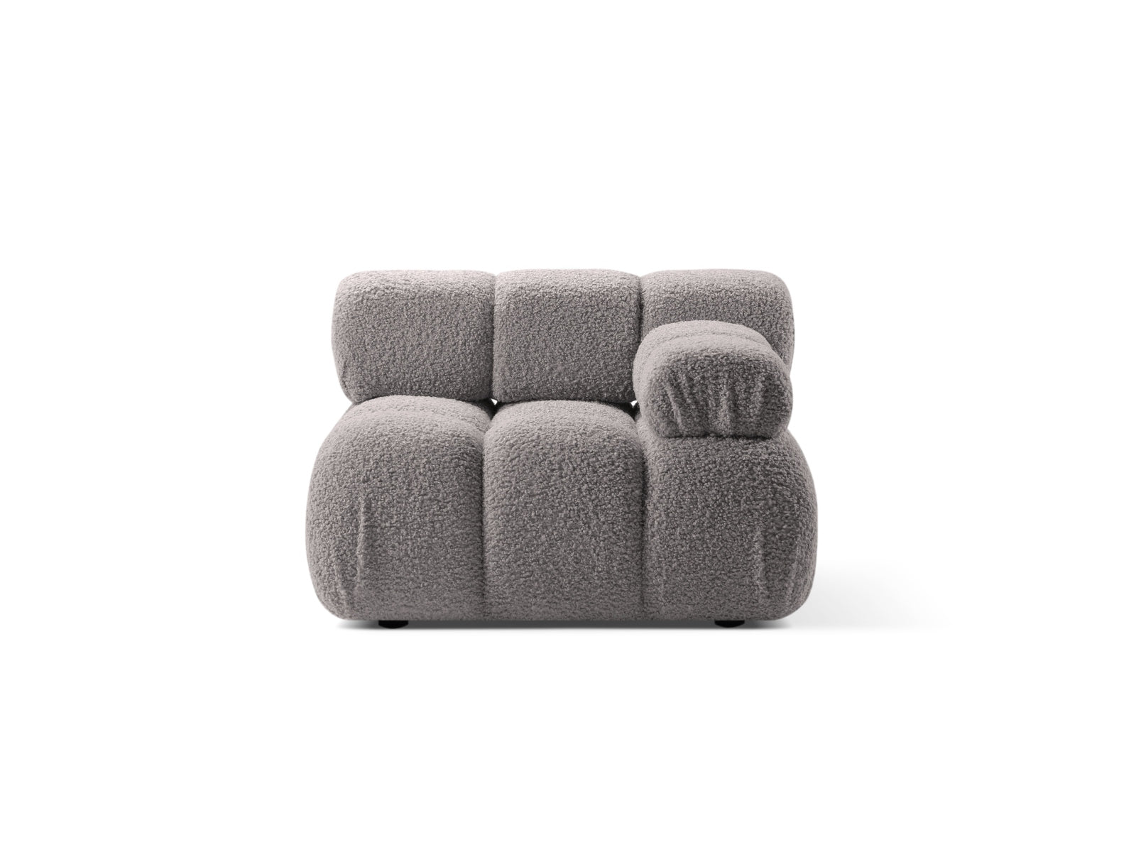 Bellis Boucle Modul rechts 1 Sitzer in Light Grey-Rolf präsentiert im Onlineshop von KAQTU Design AG. Modulares Sofa ist von Micadoni