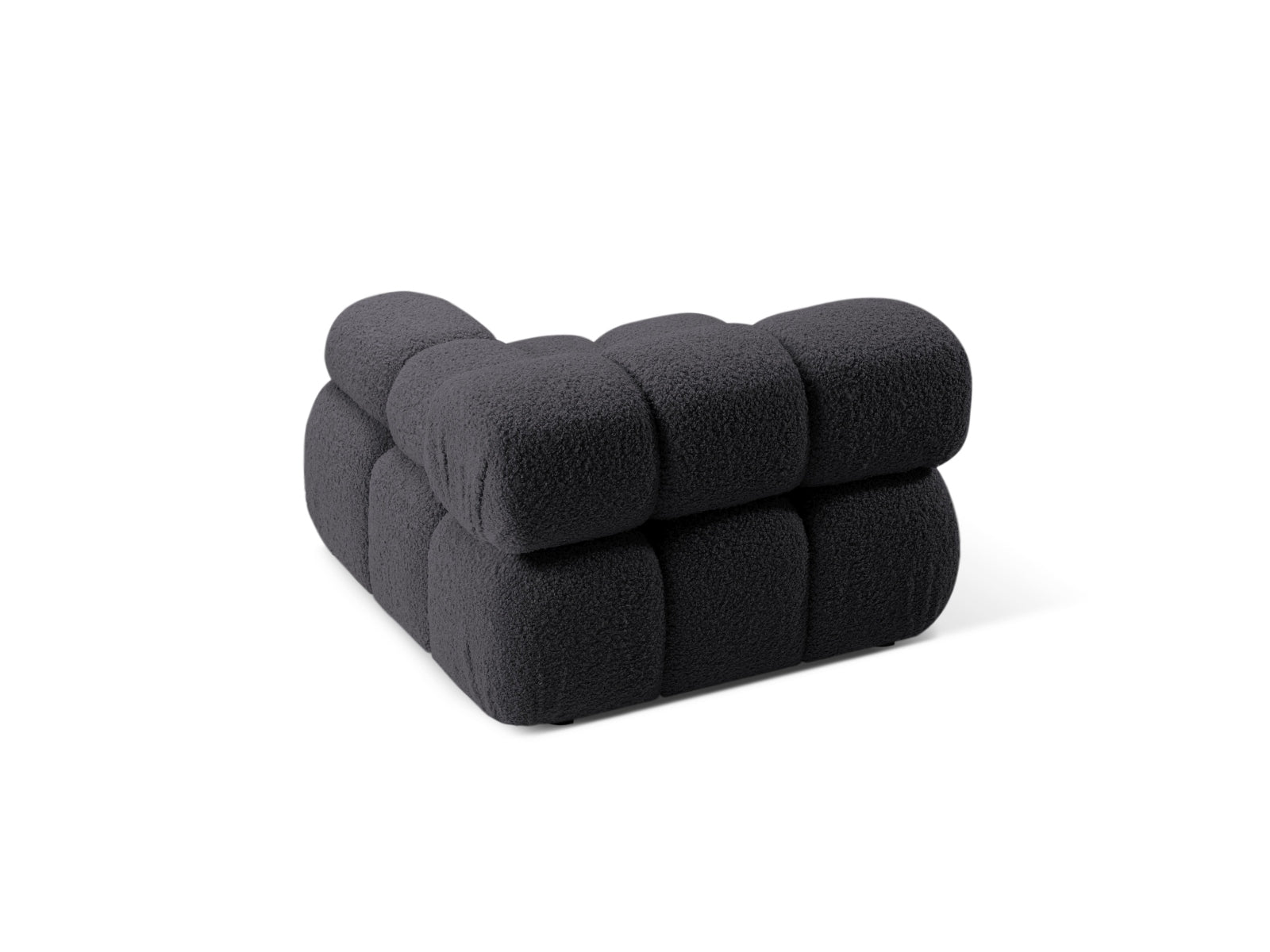 Elegantes Bellis Boucle Modul rechts 1 Sitzer in Graphit, ideal für moderne Wohnkonzepte. Hochwertige Verarbeitung von Micadoni.