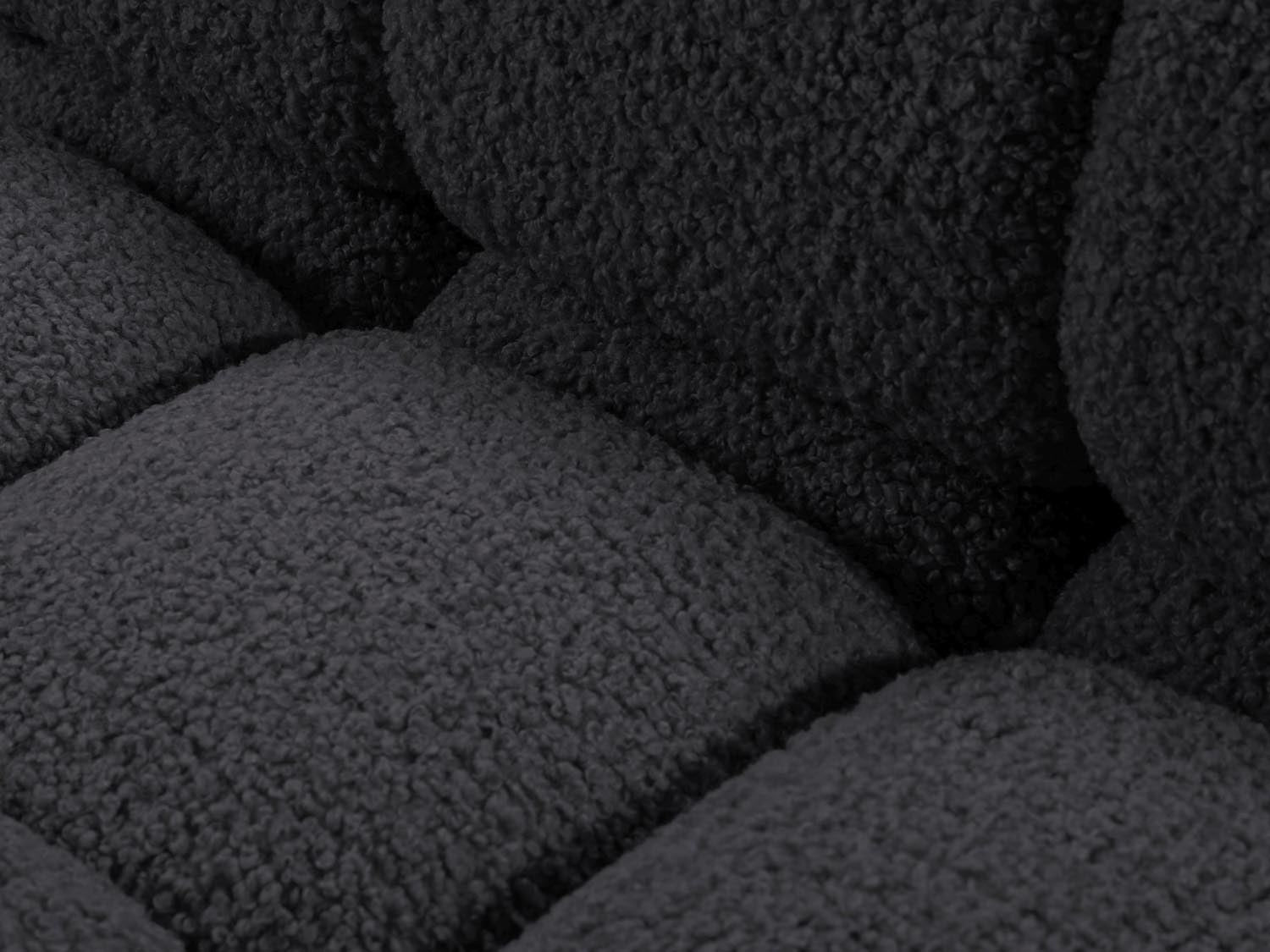 Elegantes Bellis Boucle Modul rechts 1 Sitzer in modernem Graphit, ideal für stilvolle Wohnräume und vielseitige Sofa-Kombinationen.