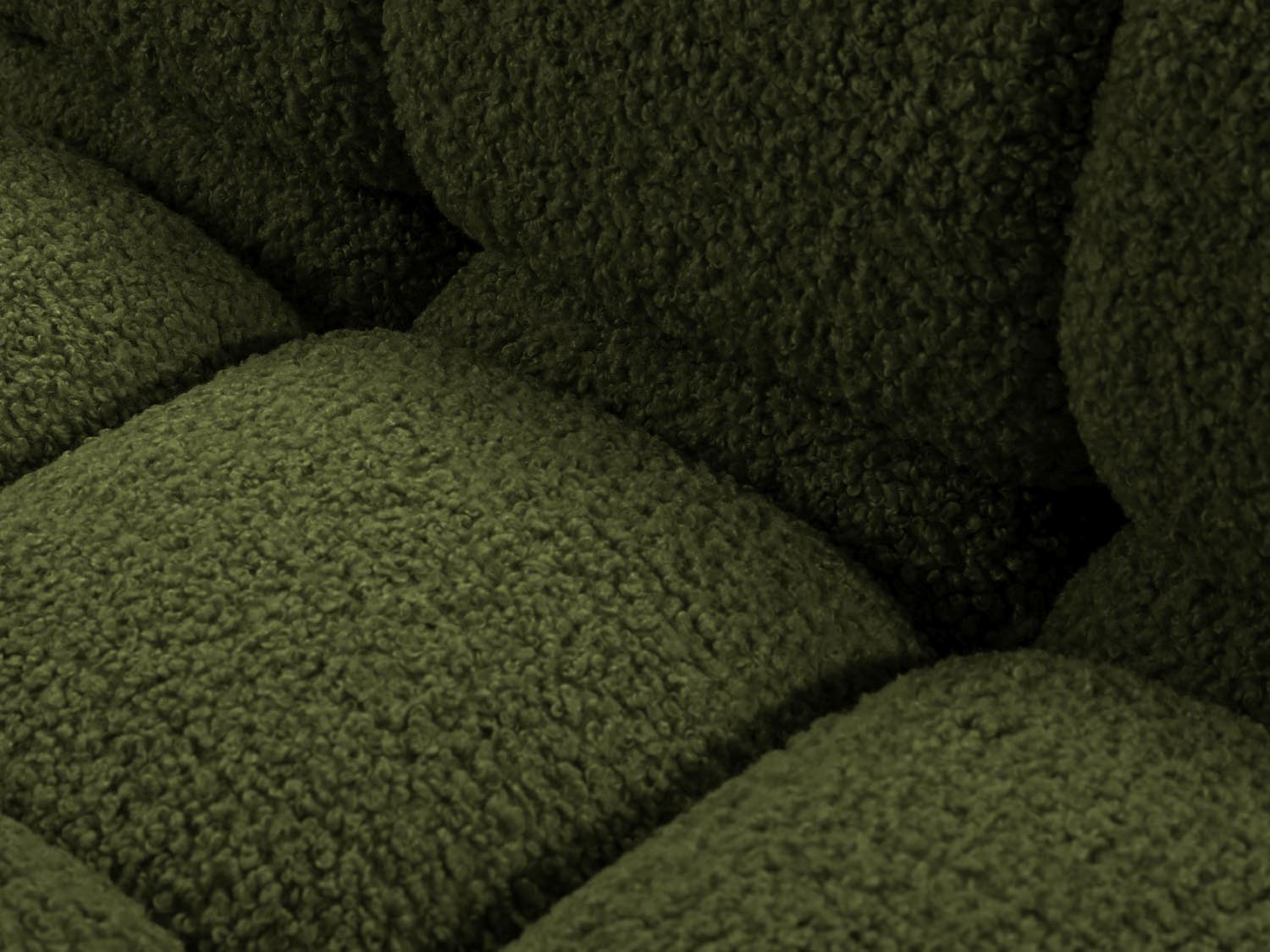 Elegantes Bellis Boucle Modul 1 Sitzer in sanftem Grün, ideal für stilvolle Wohnräume und individuelle Einrichtungsideen.