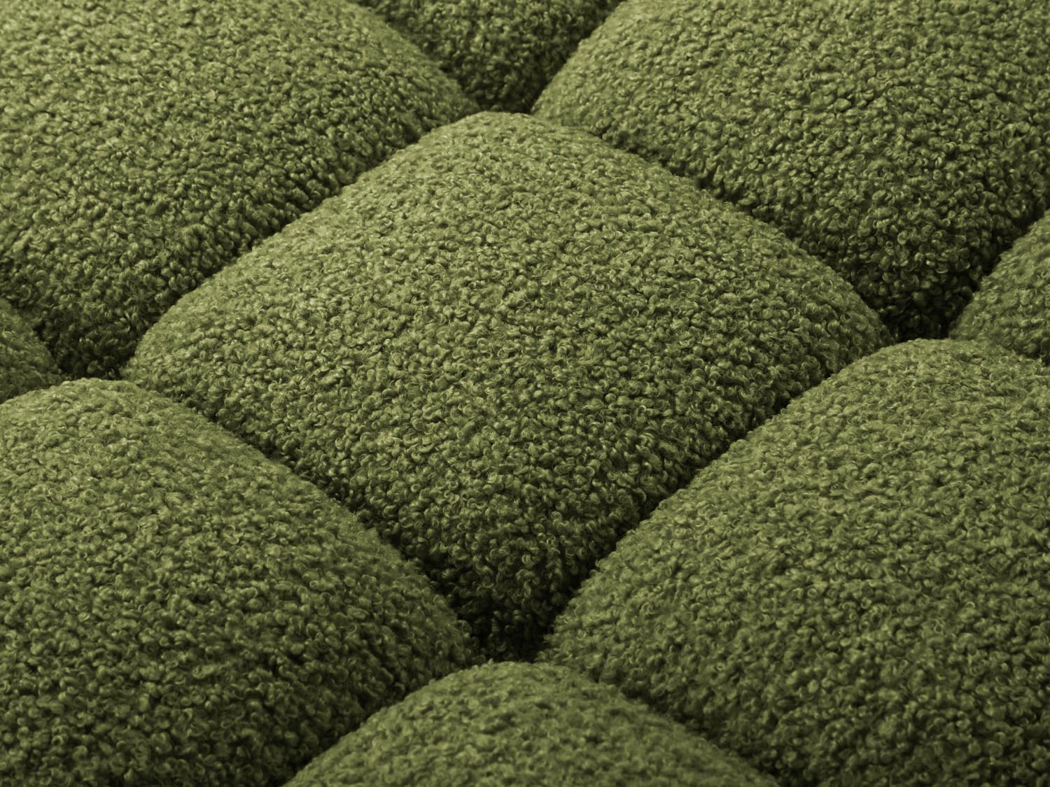 Stylisches Bellis Boucle Modul 1 Sitzer in zartem Grün, perfekt für moderne Wohnkonzepte und kreative Raumgestaltungen.