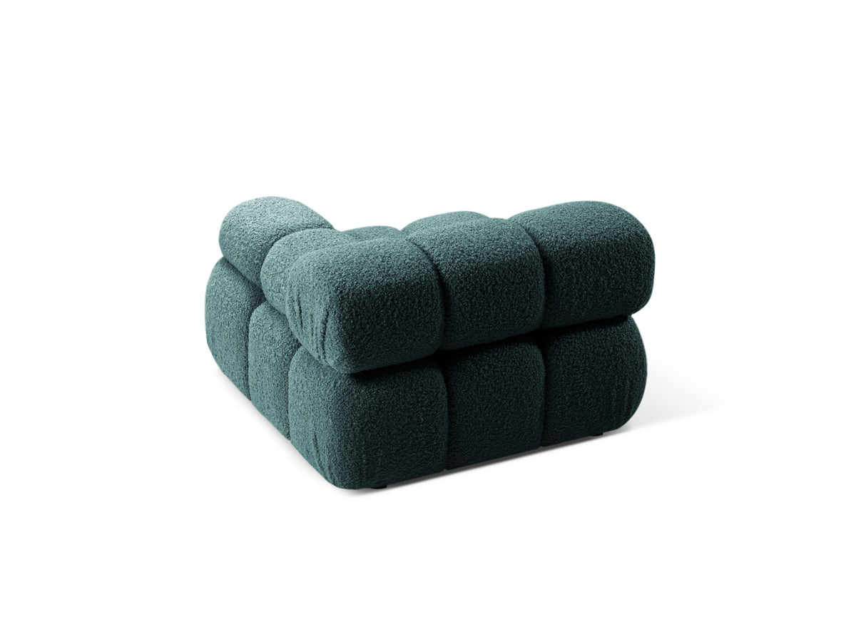 Bellis Boucle Modul rechts 1 Sitzer in Petrol-Rolf präsentiert im Onlineshop von KAQTU Design AG. Modulares Sofa ist von Micadoni