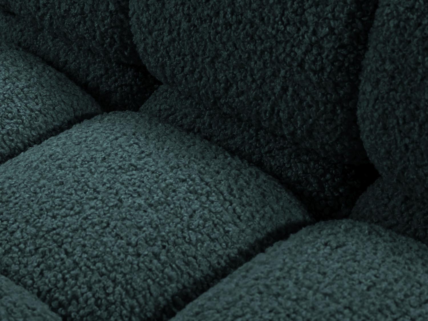 Elegantes Bellis Boucle Modul rechts, 1-Sitzer in trendigem Petrol, ideal für individuelle Sofa-Arrangements von Micadoni.