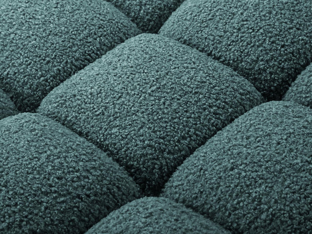 Bellis Boucle Modul rechts 1 Sitzer in Petrol-Rolf präsentiert im Onlineshop von KAQTU Design AG. Modulares Sofa ist von Micadoni